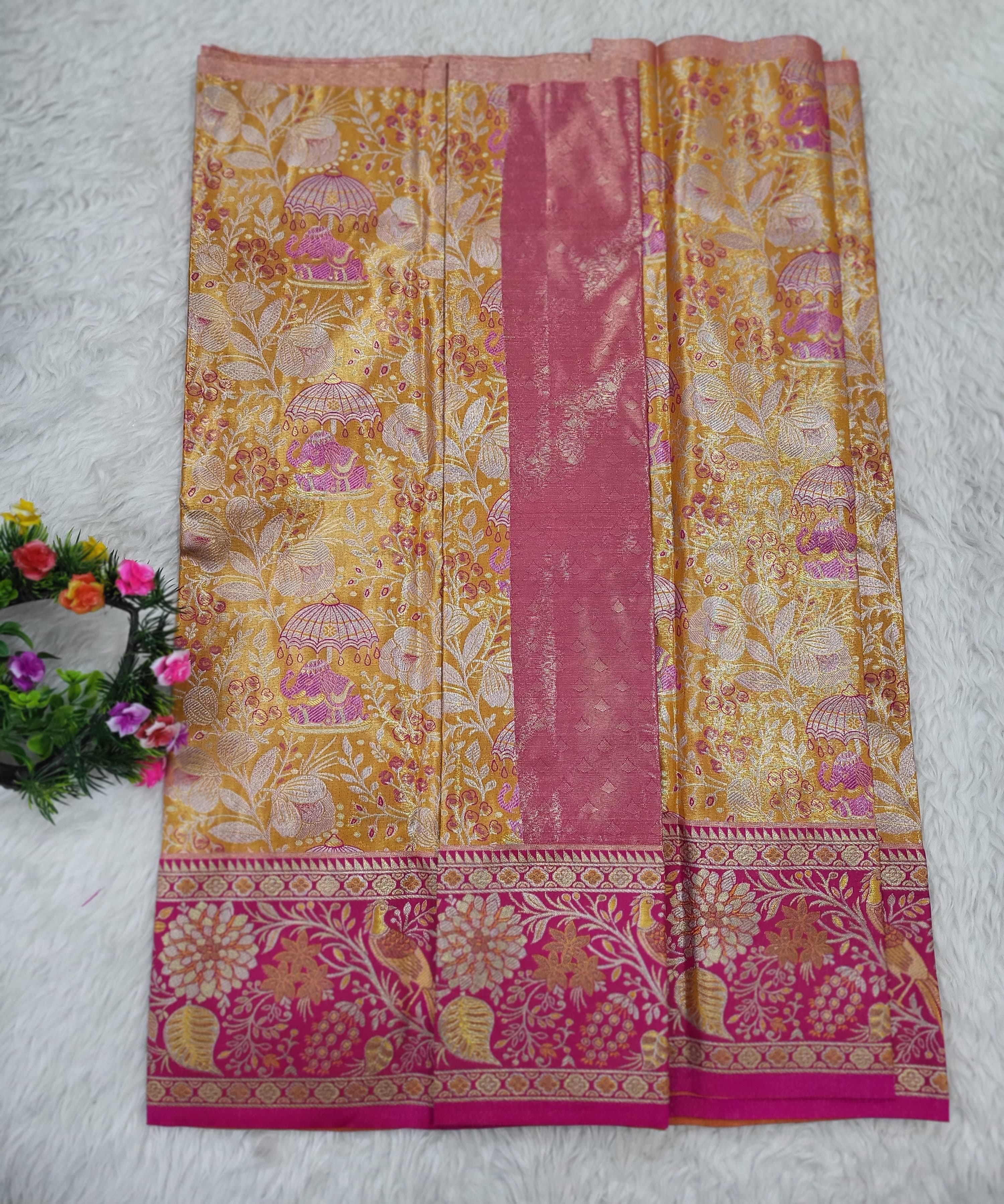 (2–5 Years) Lehenga -  Unstitched (Blouse + Material)