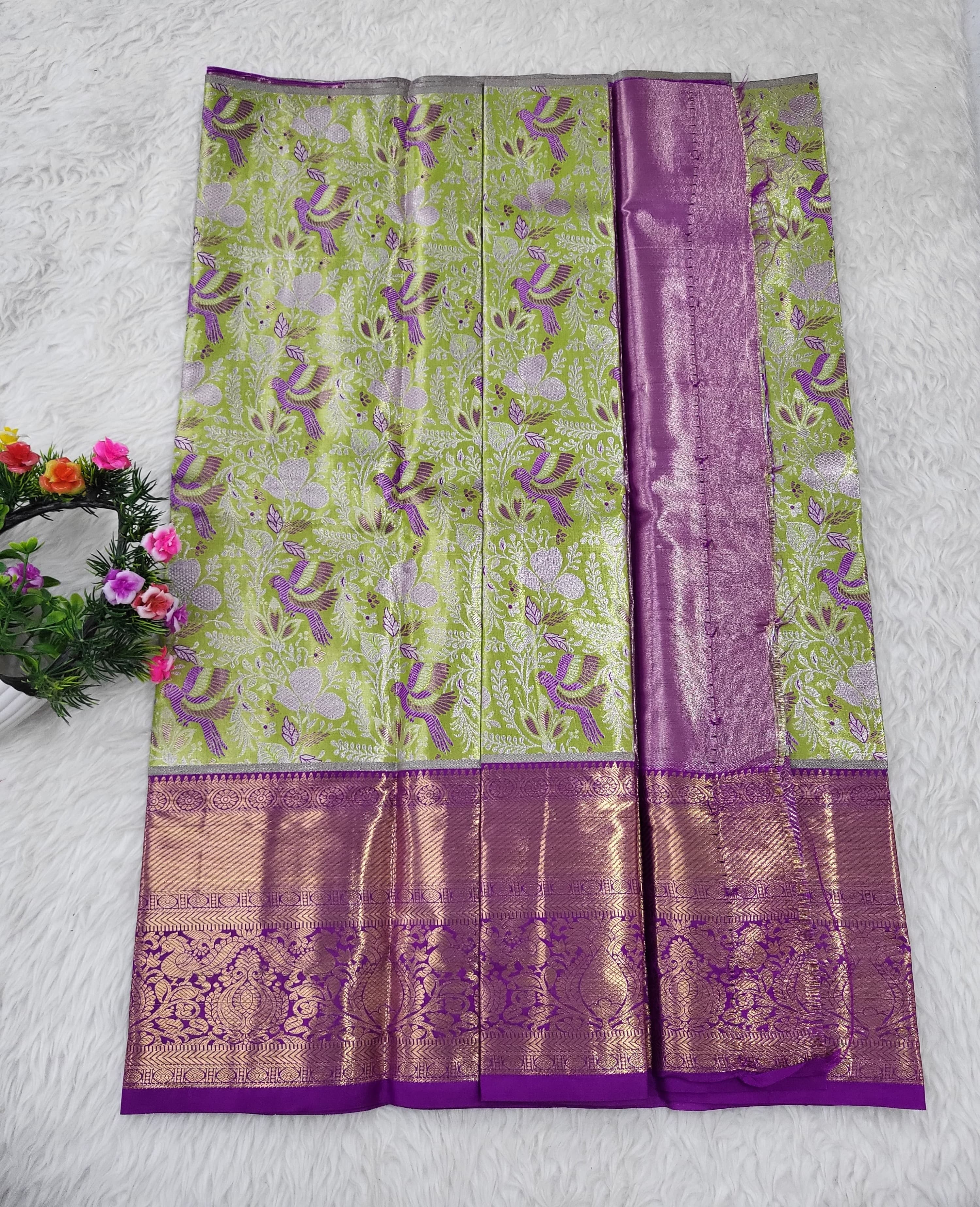 (2–5 Years) Lehenga -  Unstitched (Blouse + Material)