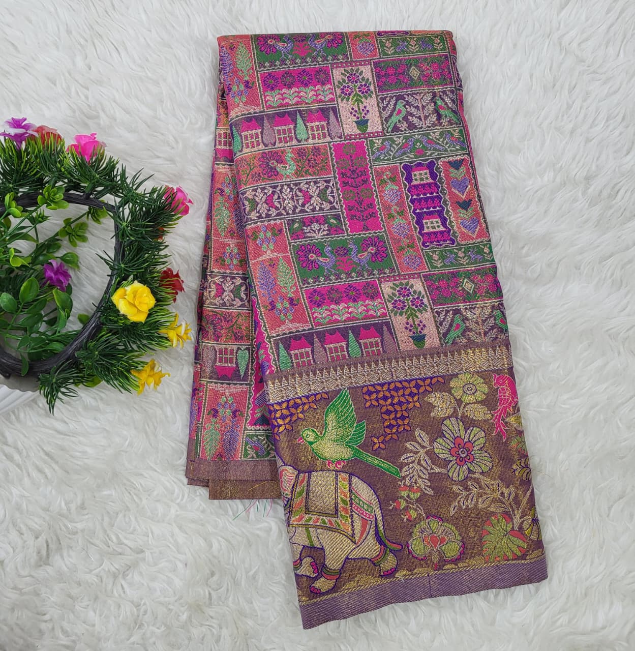 (2–5 Years) Lehenga -  Unstitched (Blouse + Material)