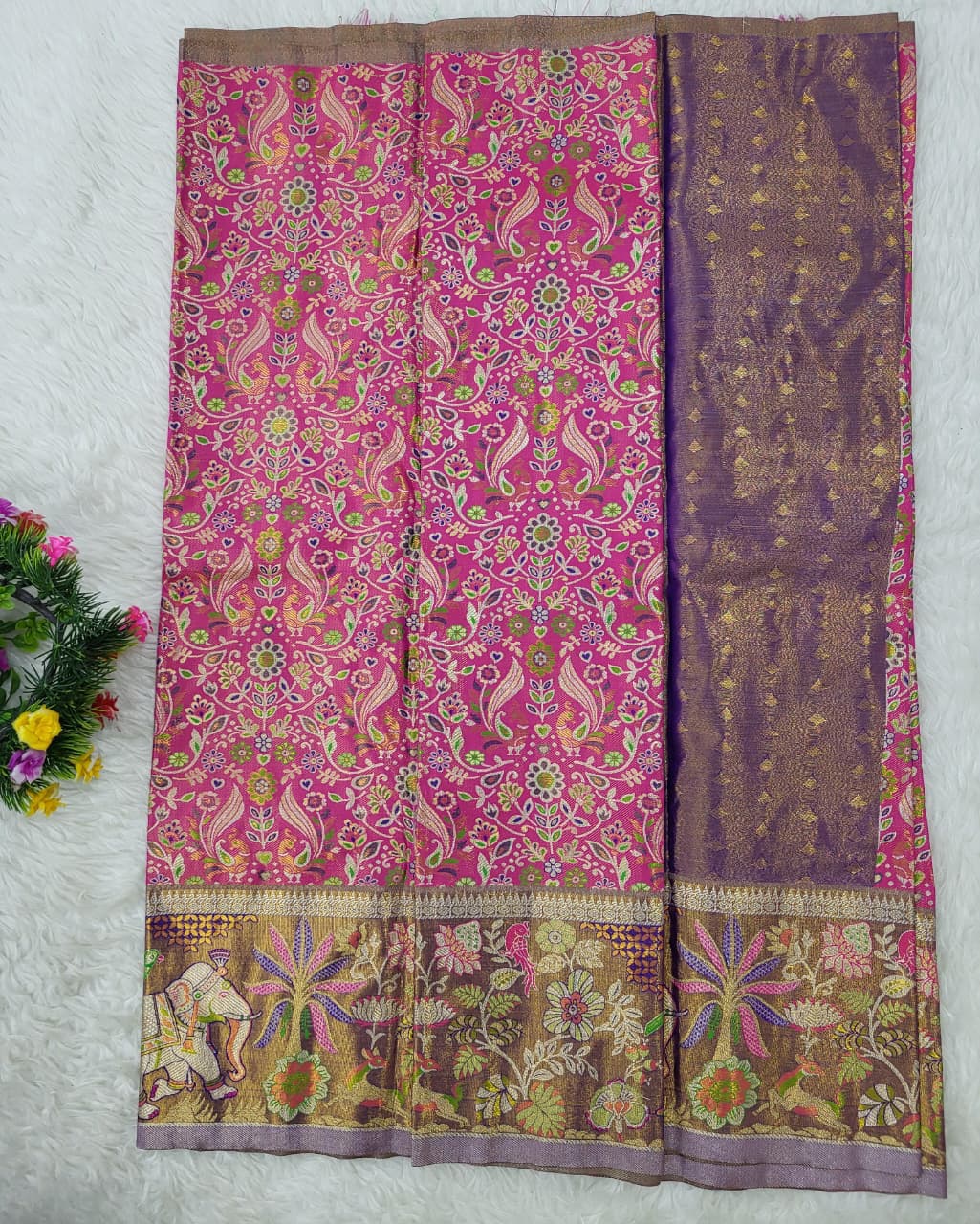 (2–5 Years) Lehenga -  Unstitched (Blouse + Material)