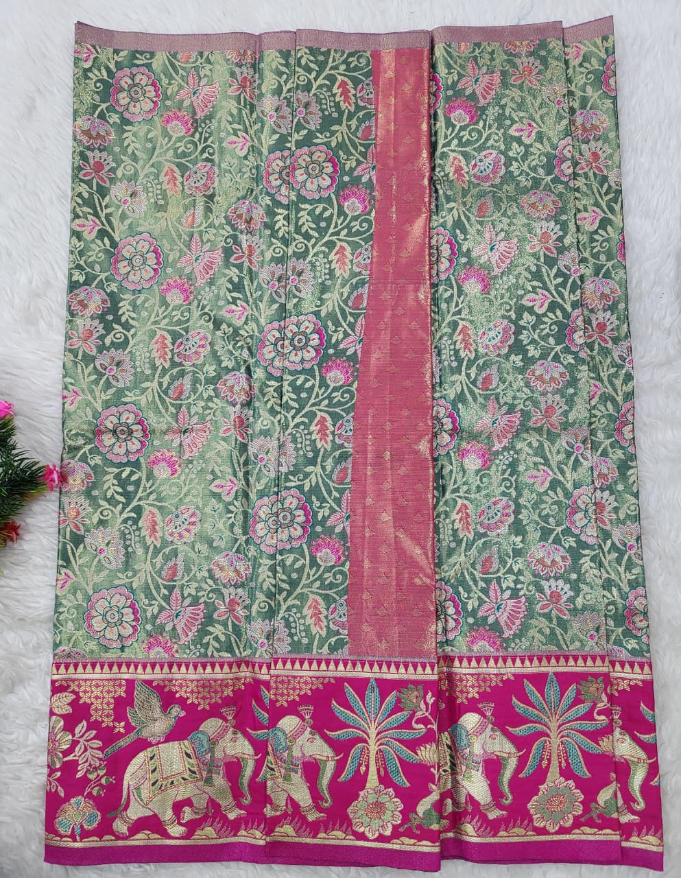 (2–5 Years) Lehenga -  Unstitched (Blouse + Material)