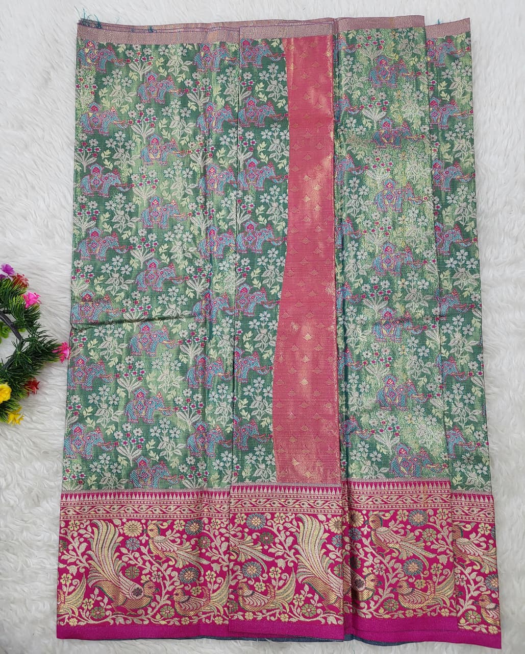 (2–5 Years) Lehenga -  Unstitched (Blouse + Material)