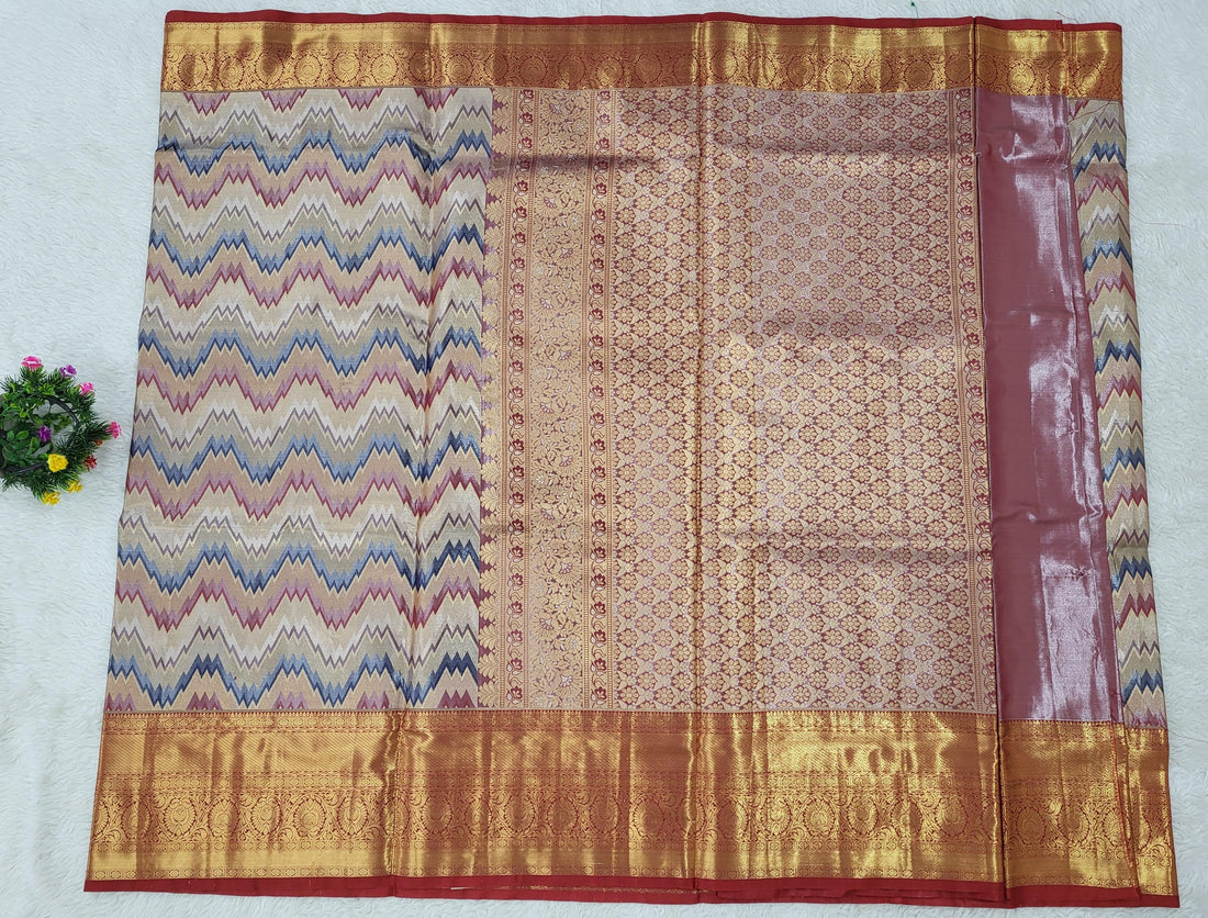 Semi Kanchipattu Tissue Saree
