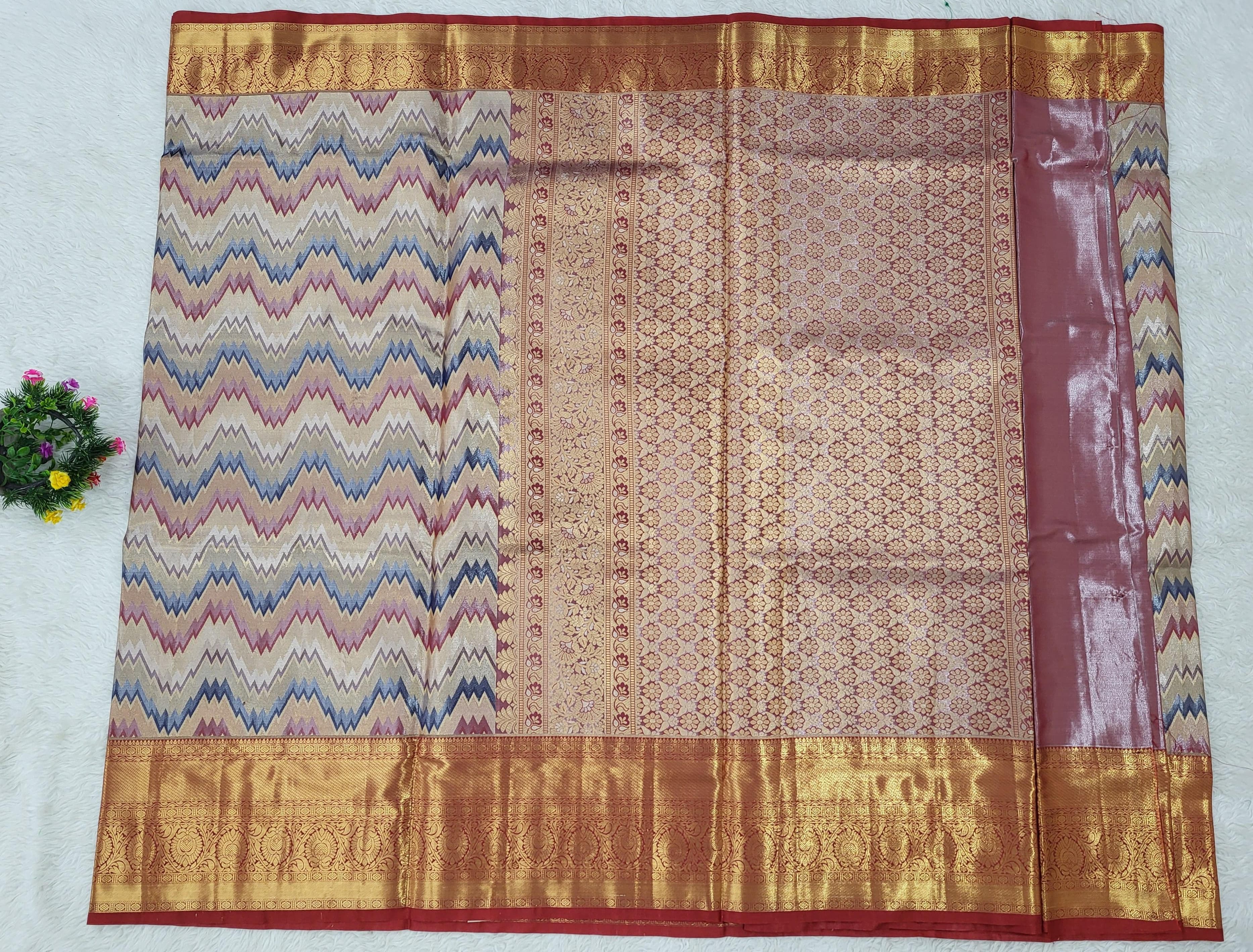 Semi Kanchipattu Tissue Saree