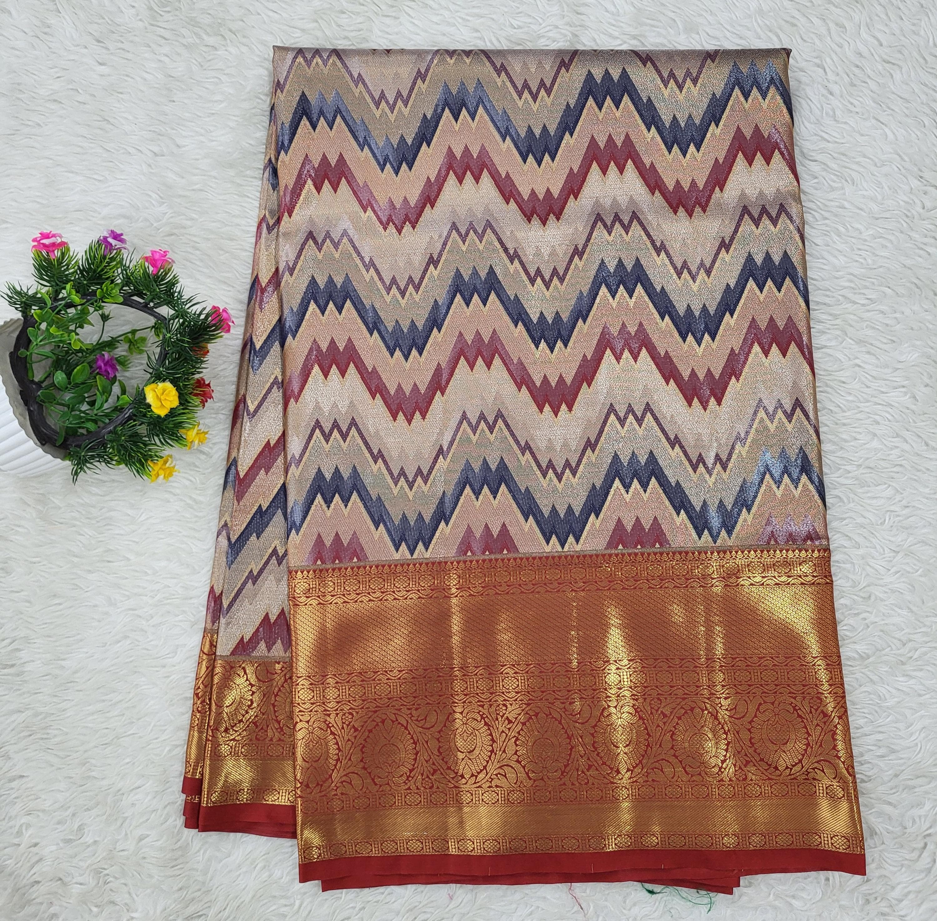 Semi Kanchipattu Tissue Saree