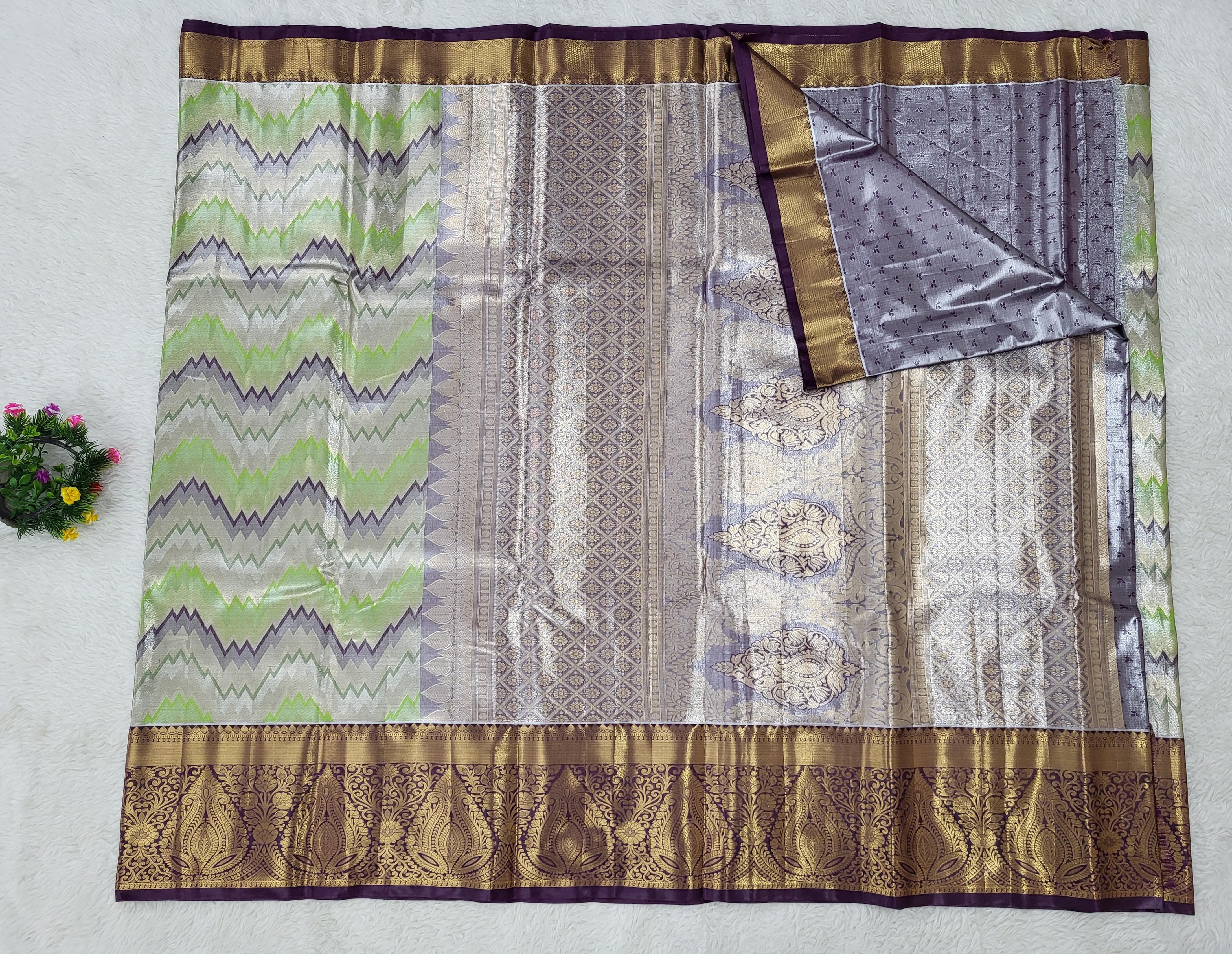 Semi Kanchipattu Tissue Saree