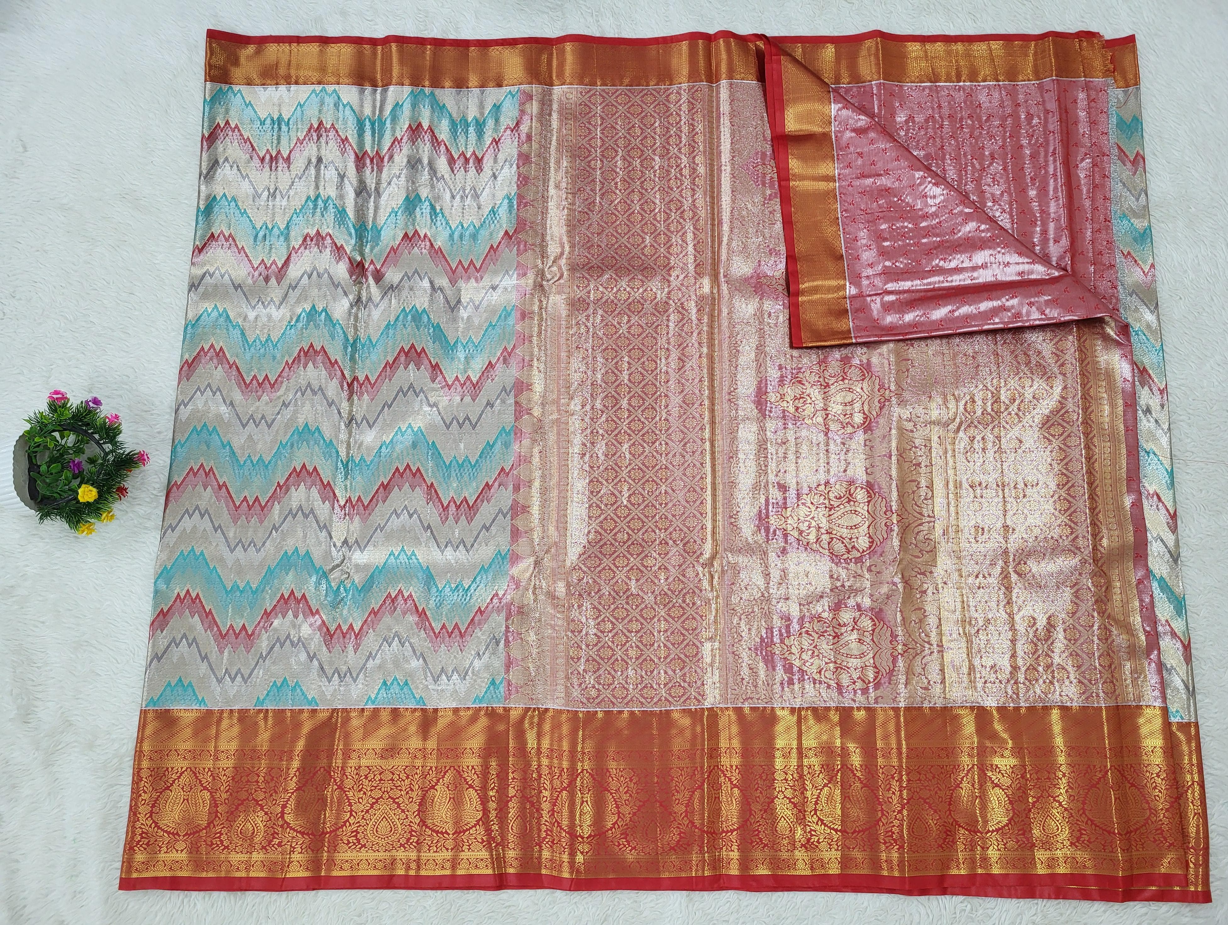 Semi Kanchipattu Tissue Saree