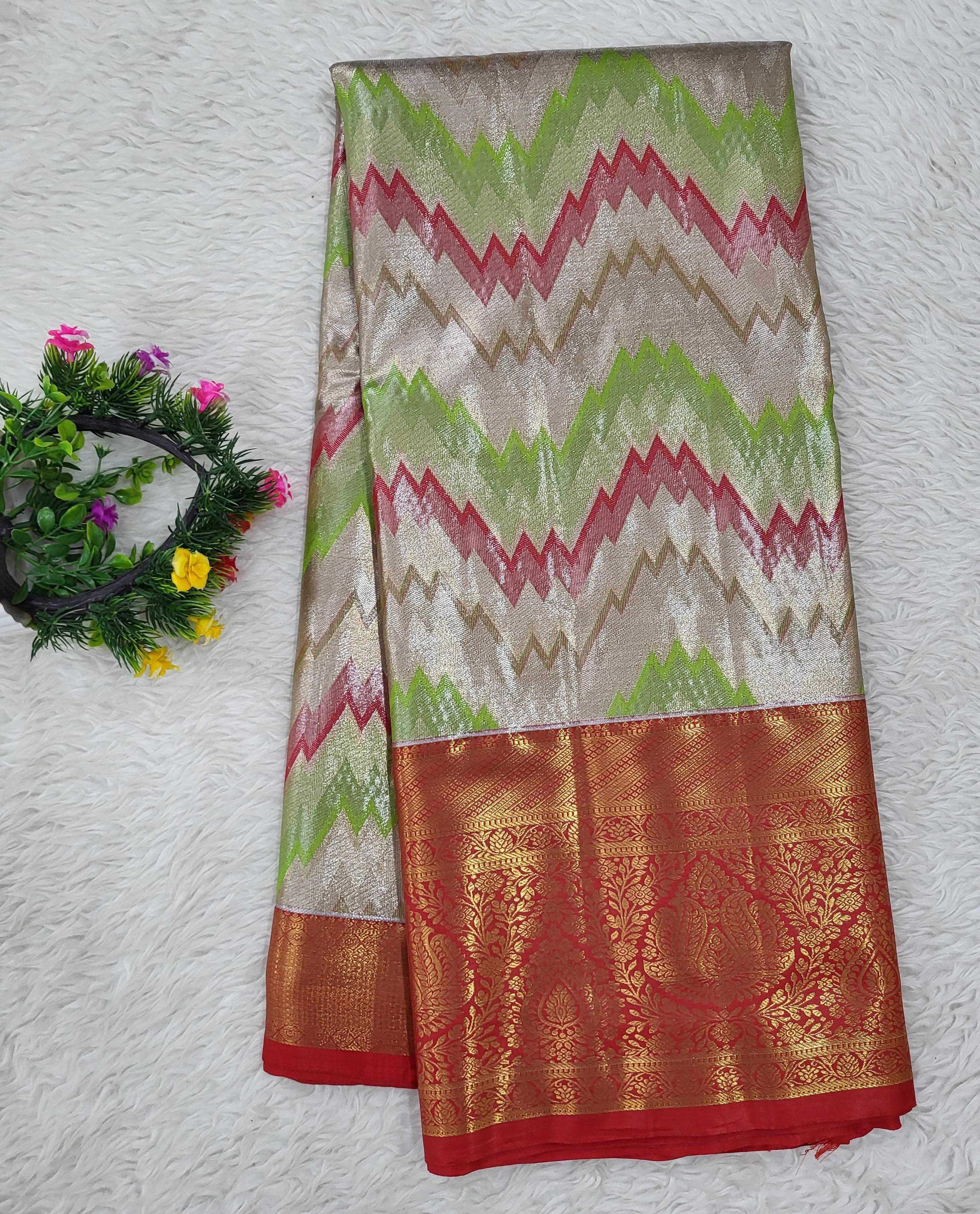 Semi Kanchipattu Tissue Saree