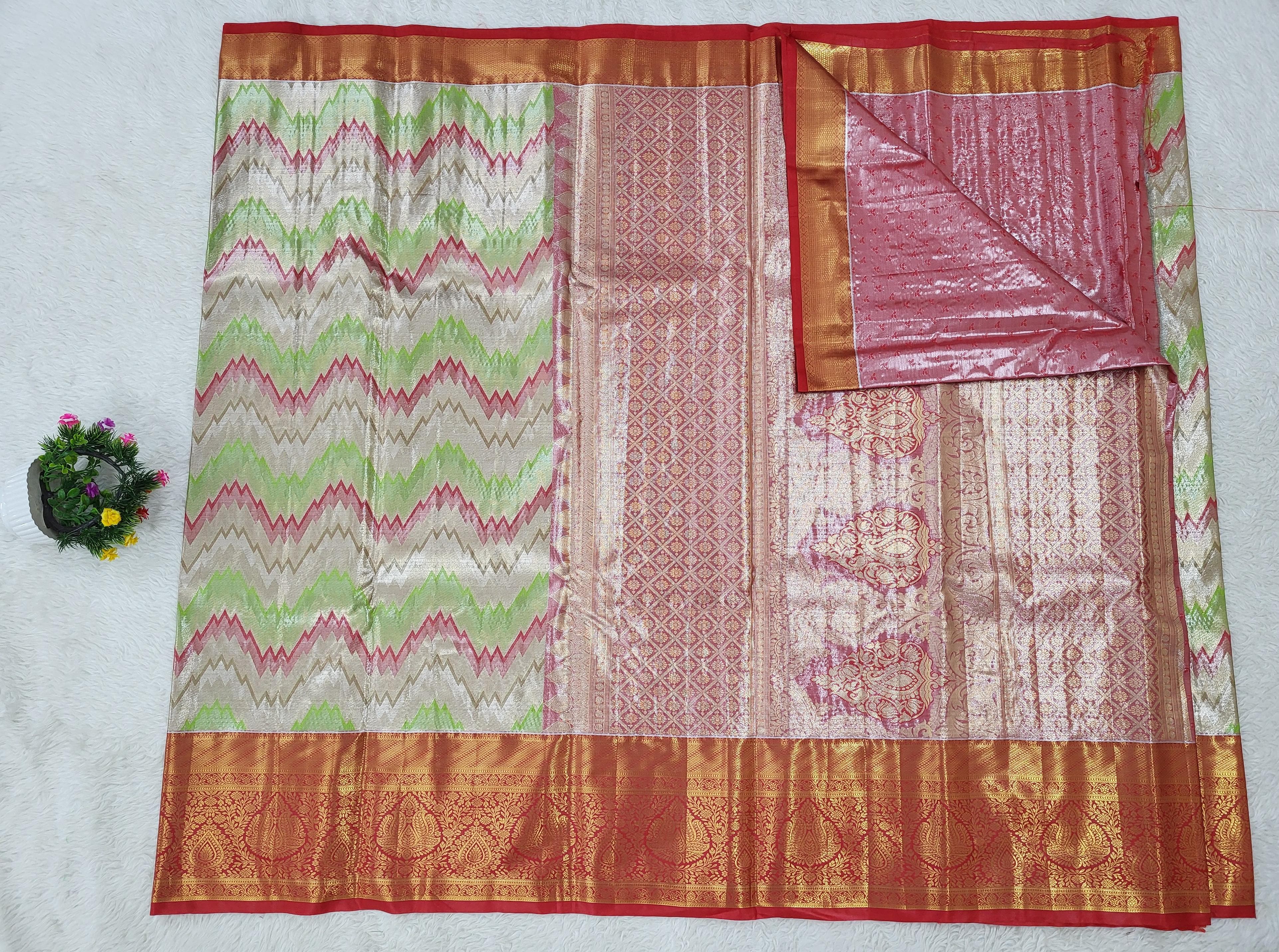 Semi Kanchipattu Tissue Saree