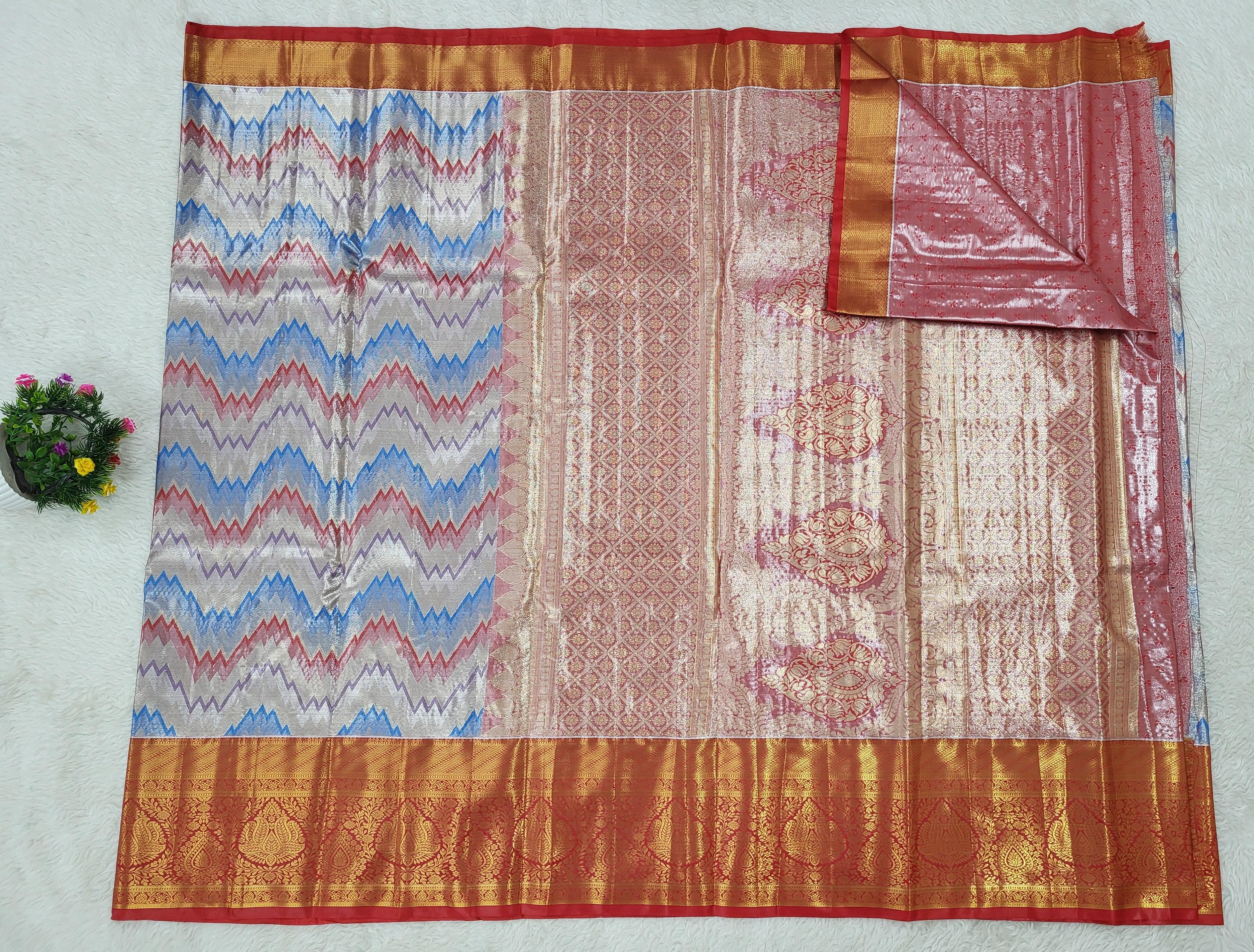 Semi Kanchipattu Tissue Saree