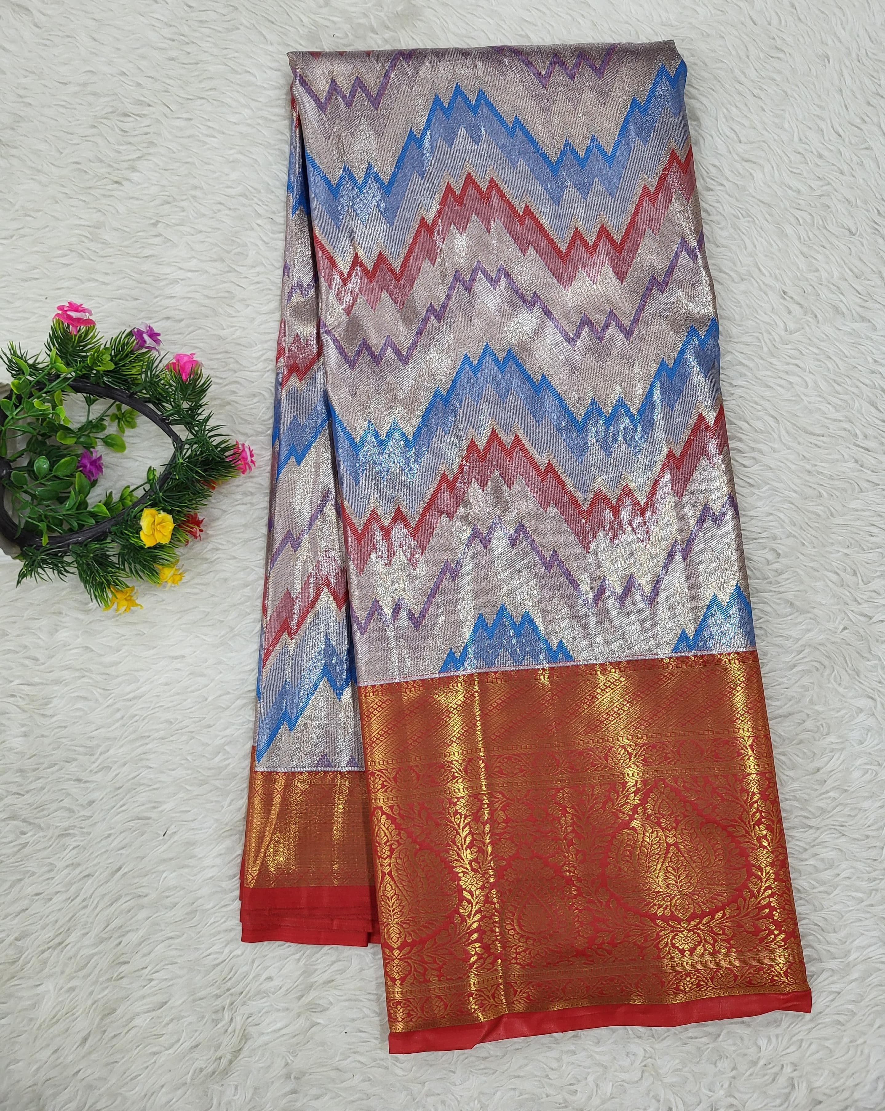 Semi Kanchipattu Tissue Saree