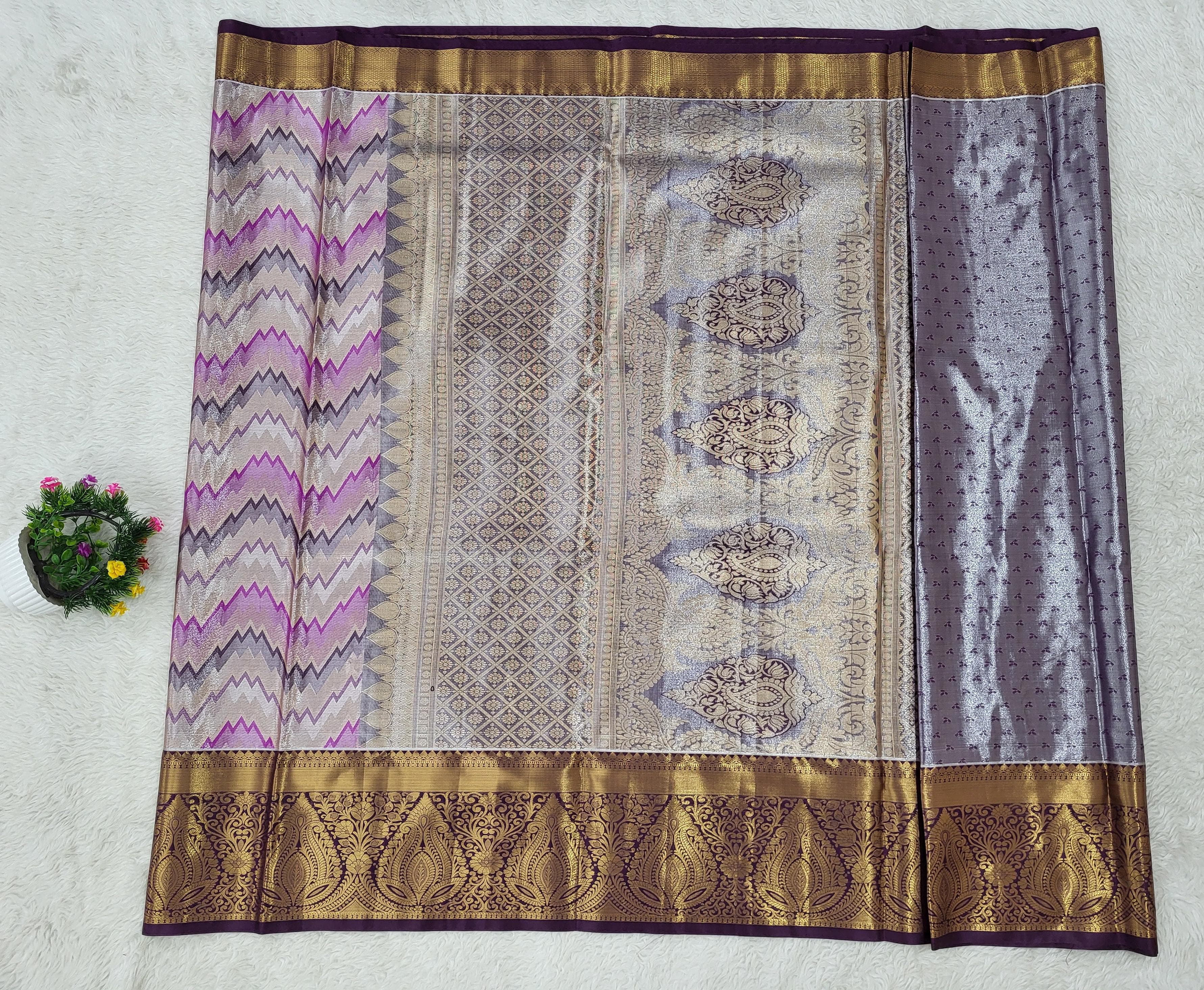 Semi Kanchipattu Tissue Saree