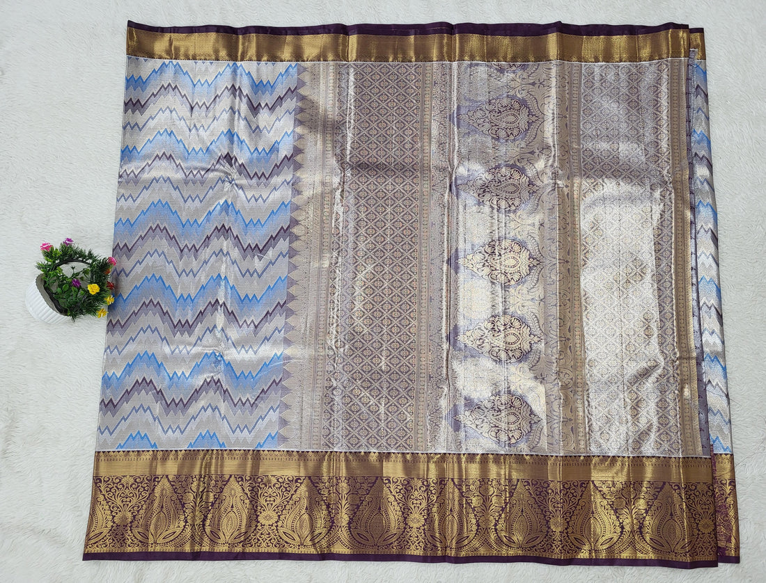 Semi Kanchipattu Tissue Saree