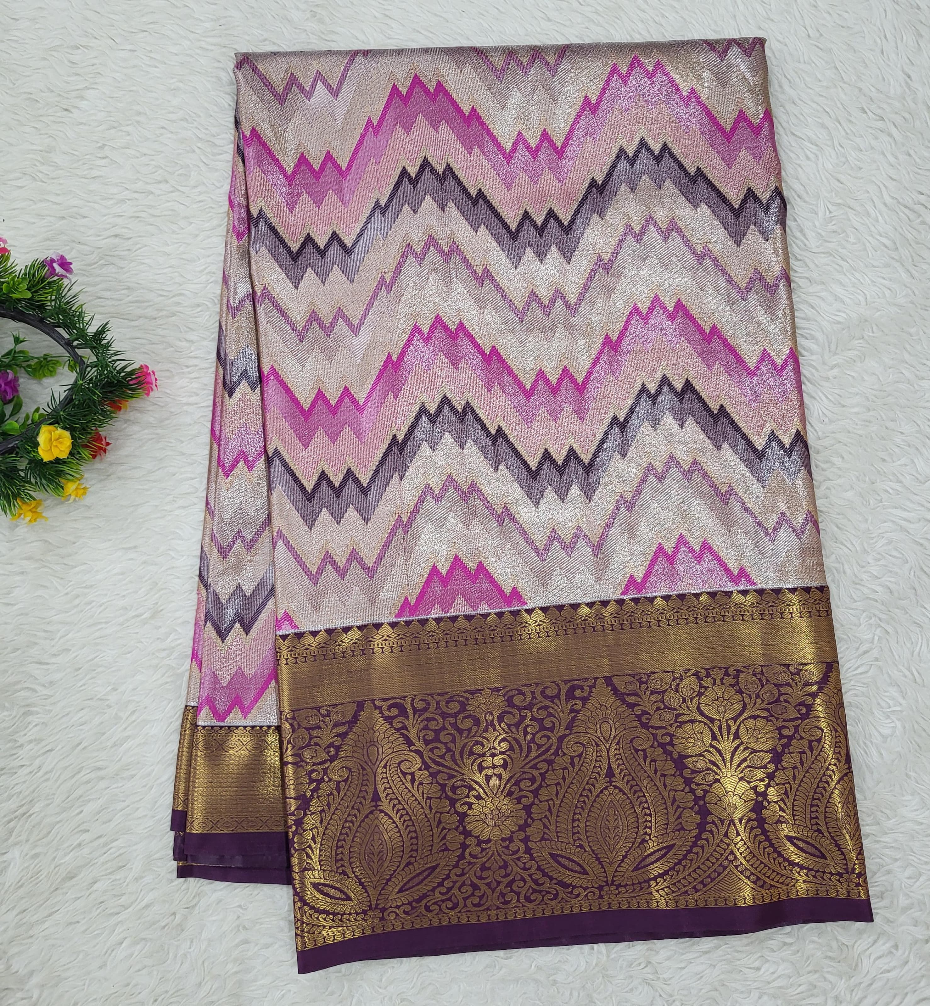 Semi Kanchipattu Tissue Saree