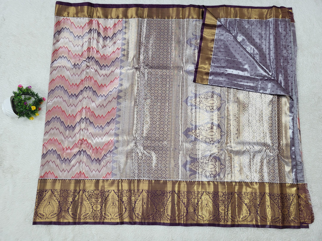 Semi Kanchipattu Tissue Saree