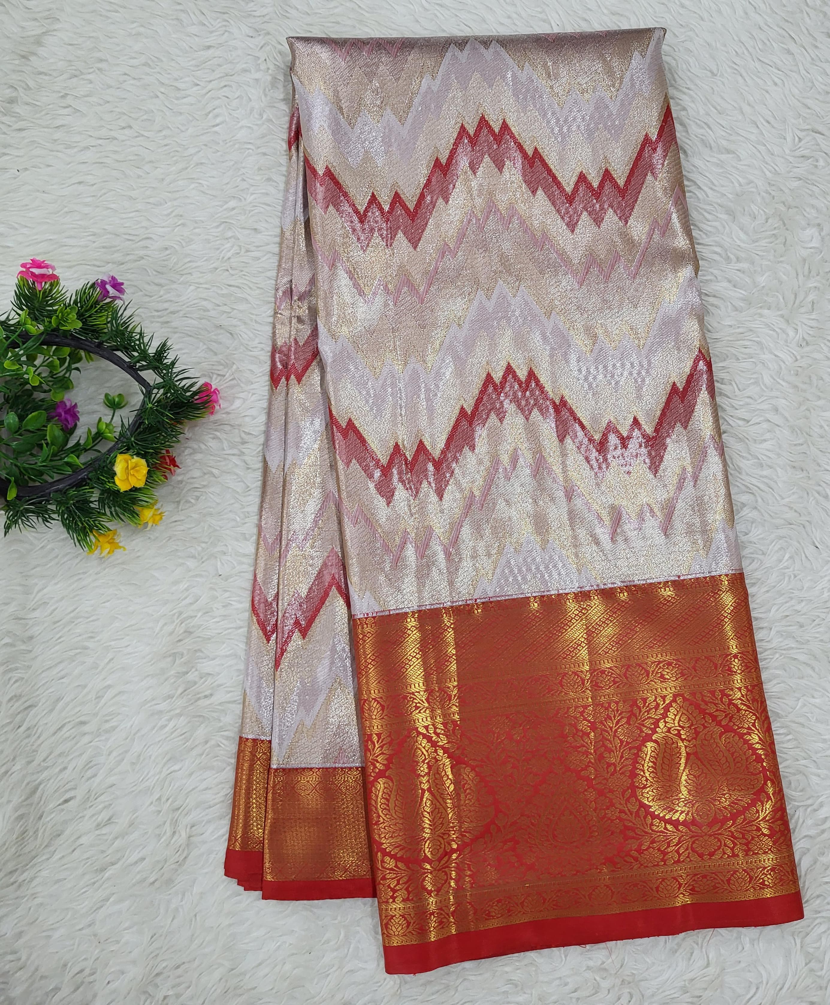 Semi Kanchipattu Tissue Saree