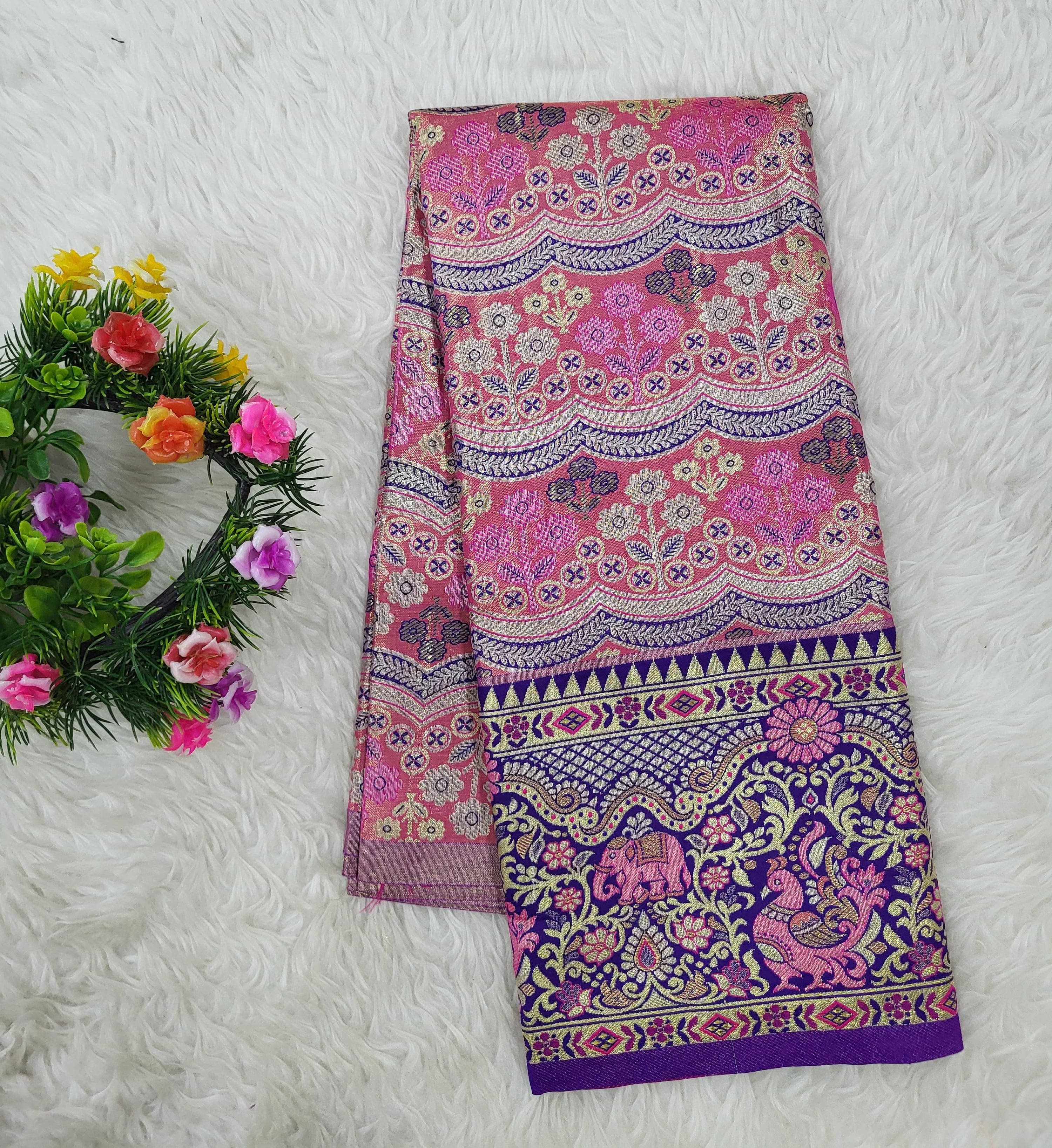 (2–5 Years) Lehenga -  Unstitched (Blouse + Material)