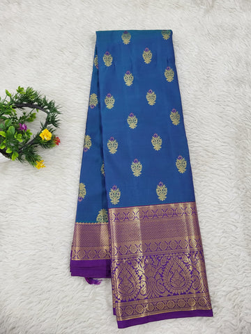 Semi kanchipattu Resham Butta Saree