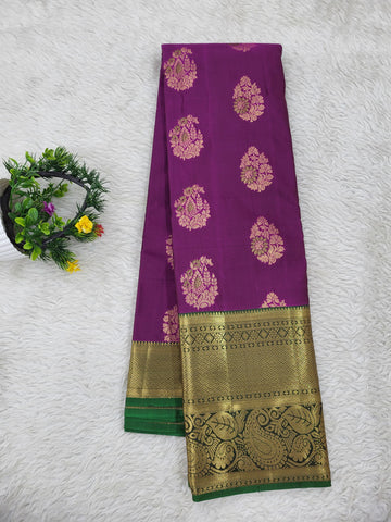 Semi kanchipattu Resham Butta Saree