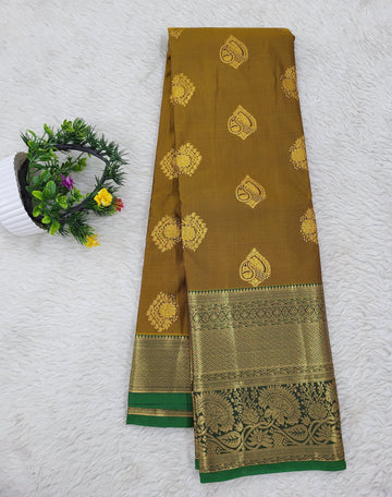 Semi kanchipattu Resham Butta Saree