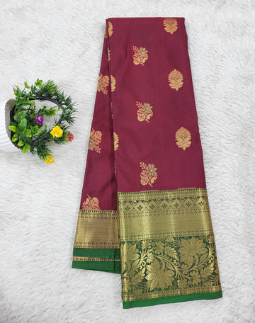 Semi kanchipattu Resham Butta Saree