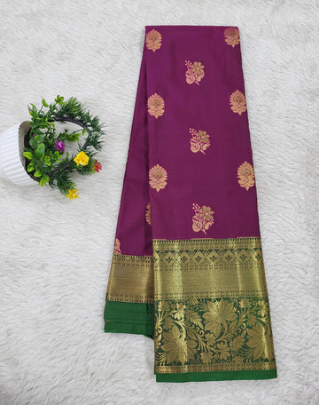 Semi kanchipattu Resham Butta Saree