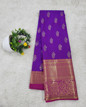 Semi kanchipattu Resham Butta Saree