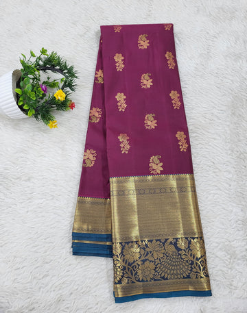 Semi kanchipattu Resham Butta Saree