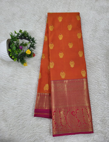 Semi kanchipattu Resham Butta Saree