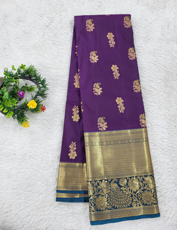 Semi kanchipattu Resham Butta Saree