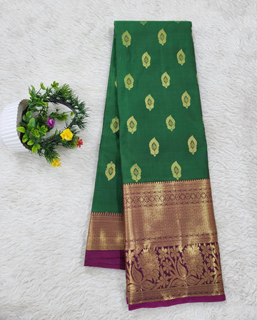 Semi kanchipattu Resham Butta Saree