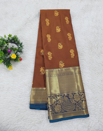 Semi kanchipattu Resham Butta Saree