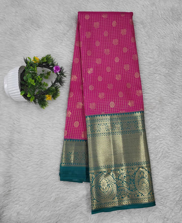 Semi kanchipattu Resham Cheeks Saree