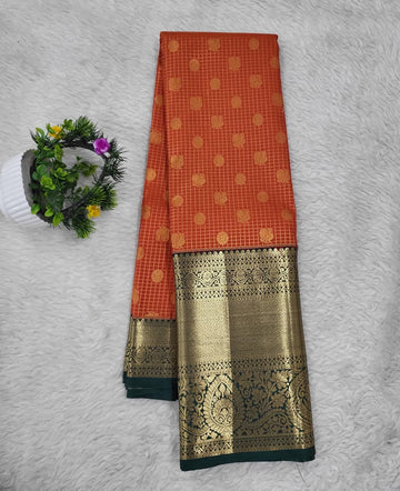 Semi kanchipattu Resham Cheeks Saree