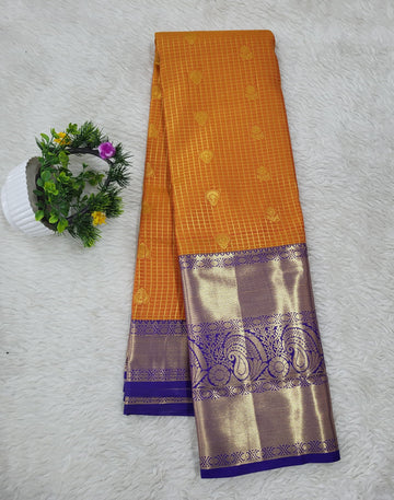 Semi kanchipattu Resham Cheeks Saree
