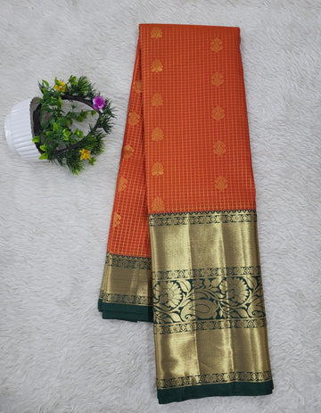 Semi kanchipattu Resham Cheeks Saree