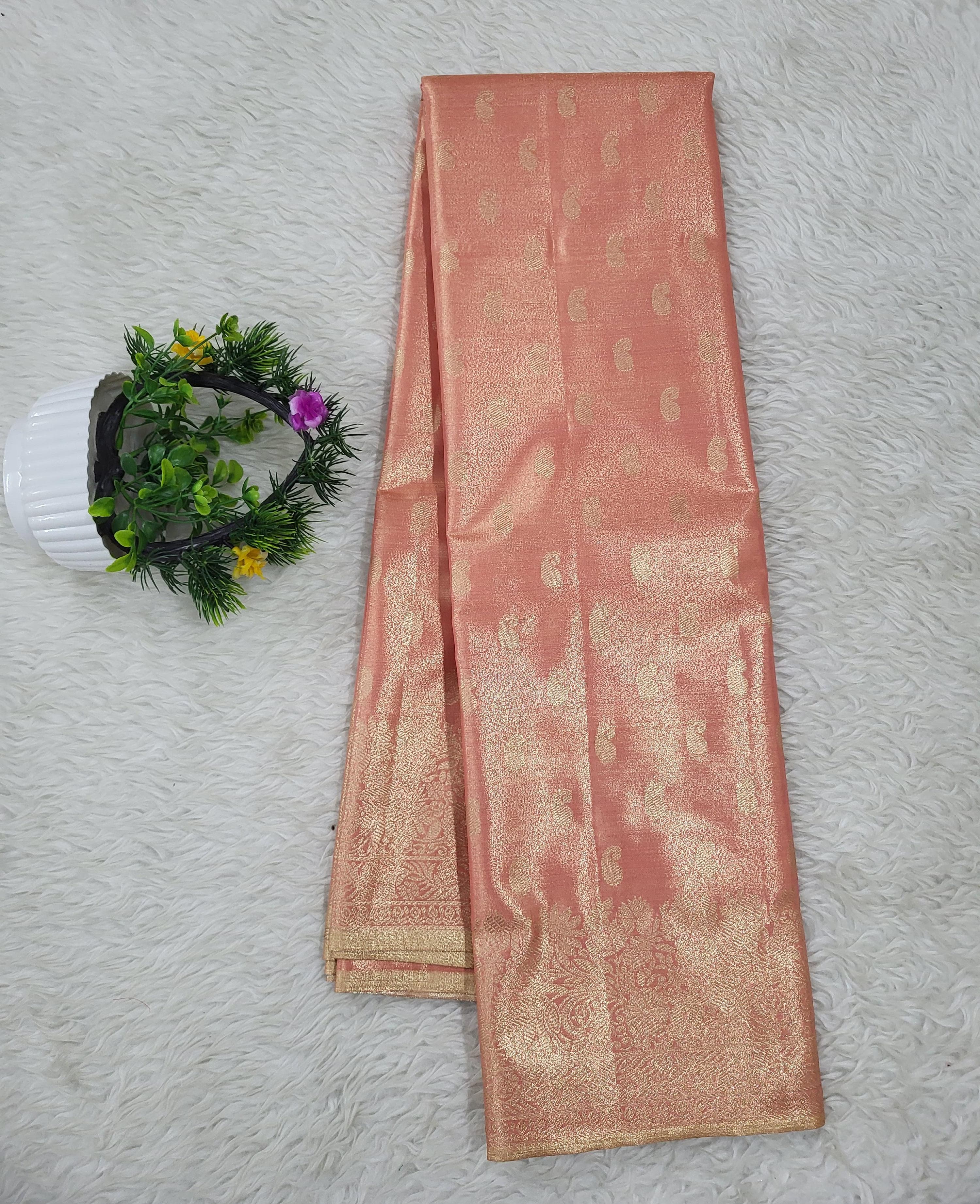 Semi kanchipattu Tissue Saree