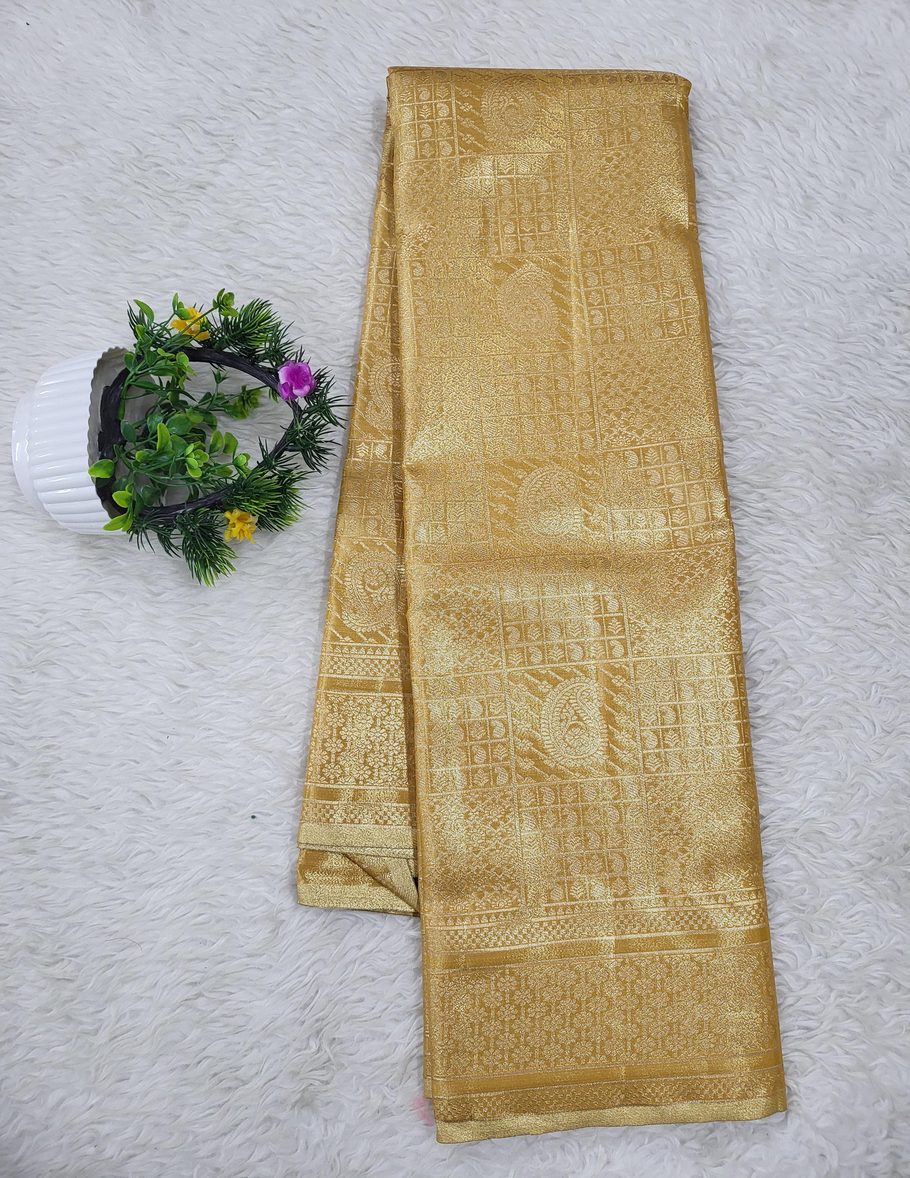 Semi kanchipattu Tissue Saree