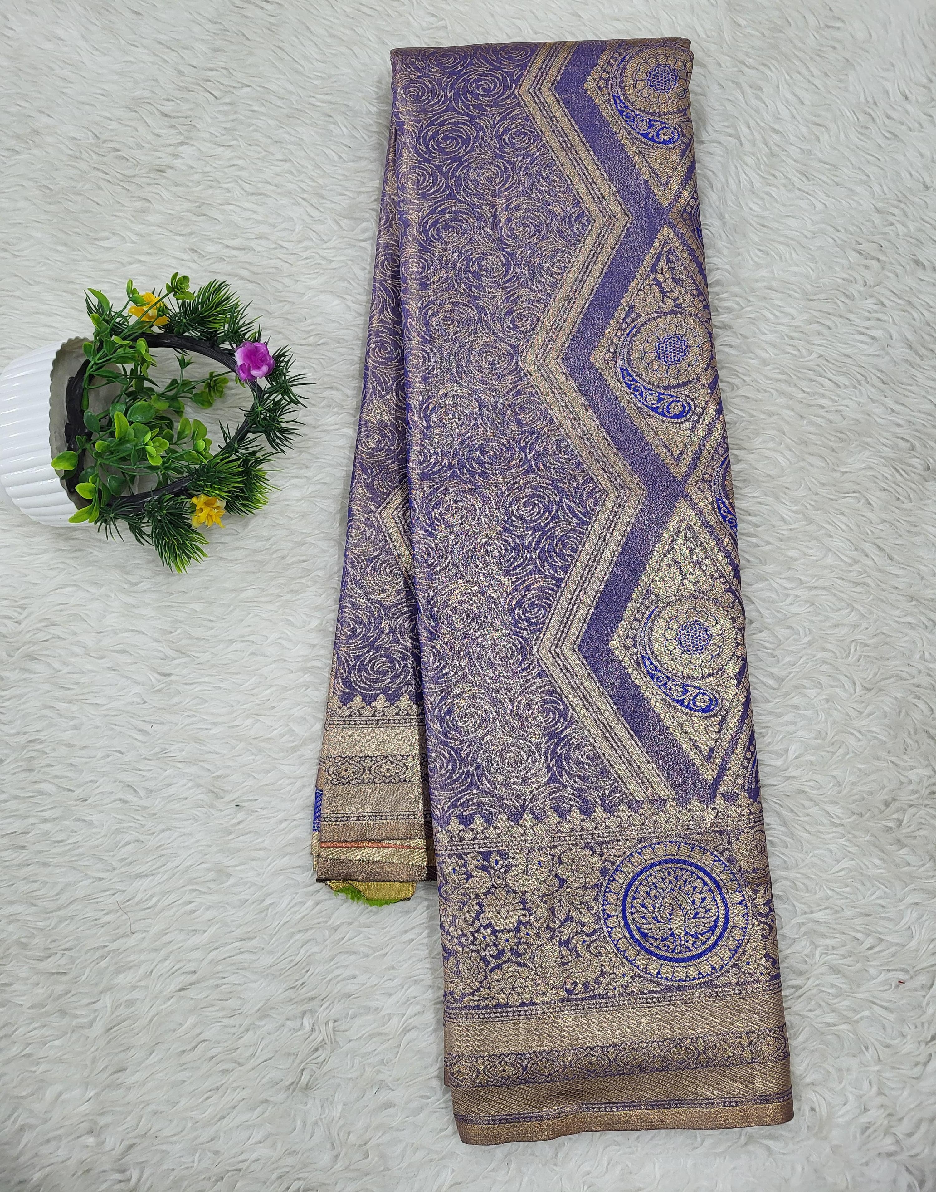 Semi kanchipattu Tissue Saree
