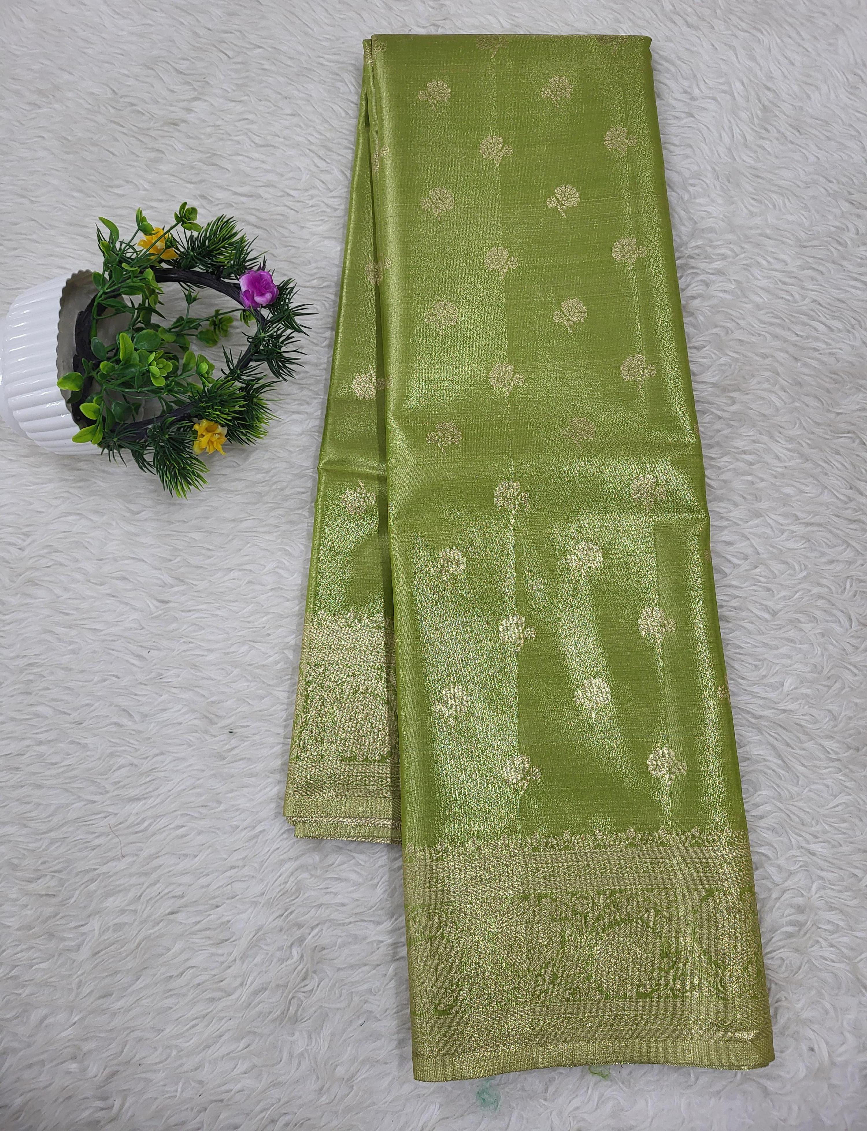 Semi kanchipattu Tissue Saree