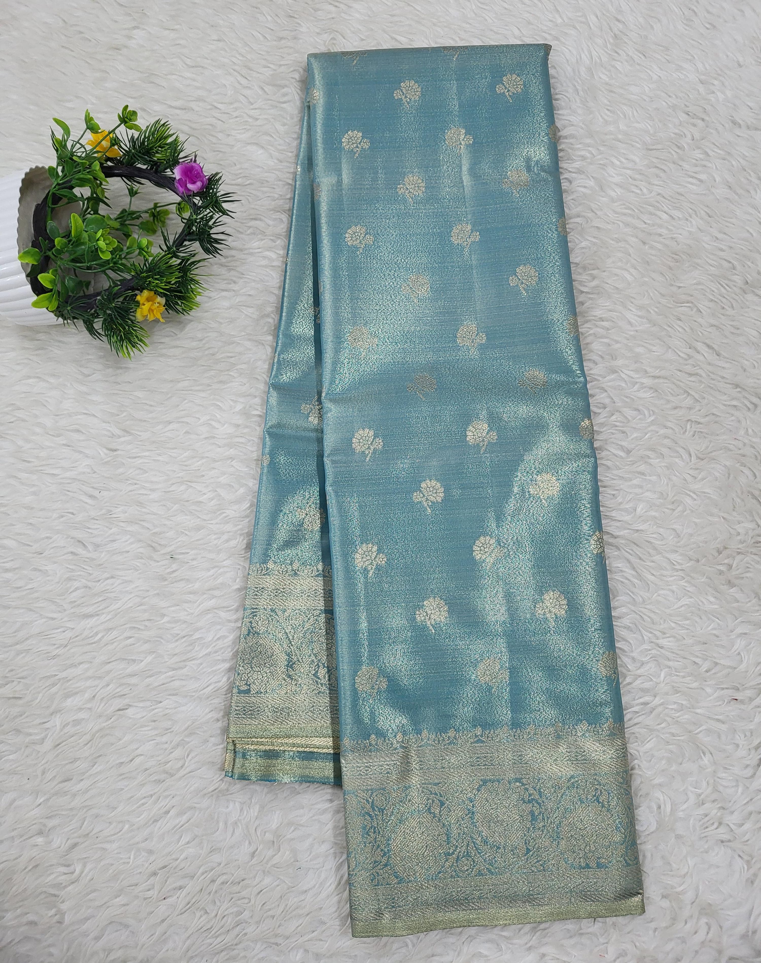 Semi kanchipattu Tissue Saree