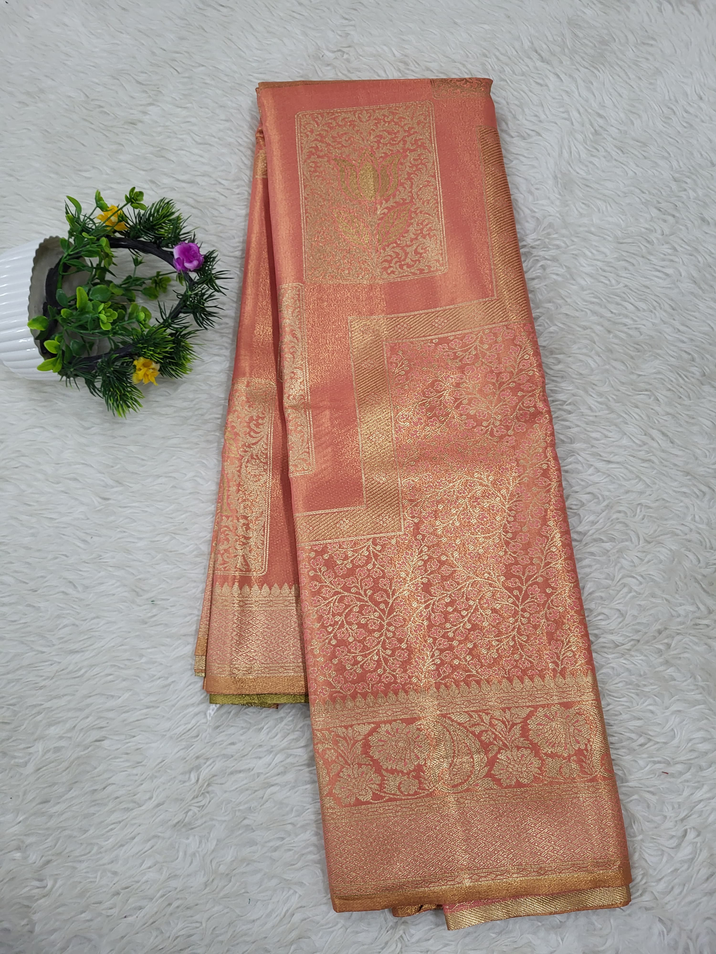 Semi kanchipattu Tissue Saree