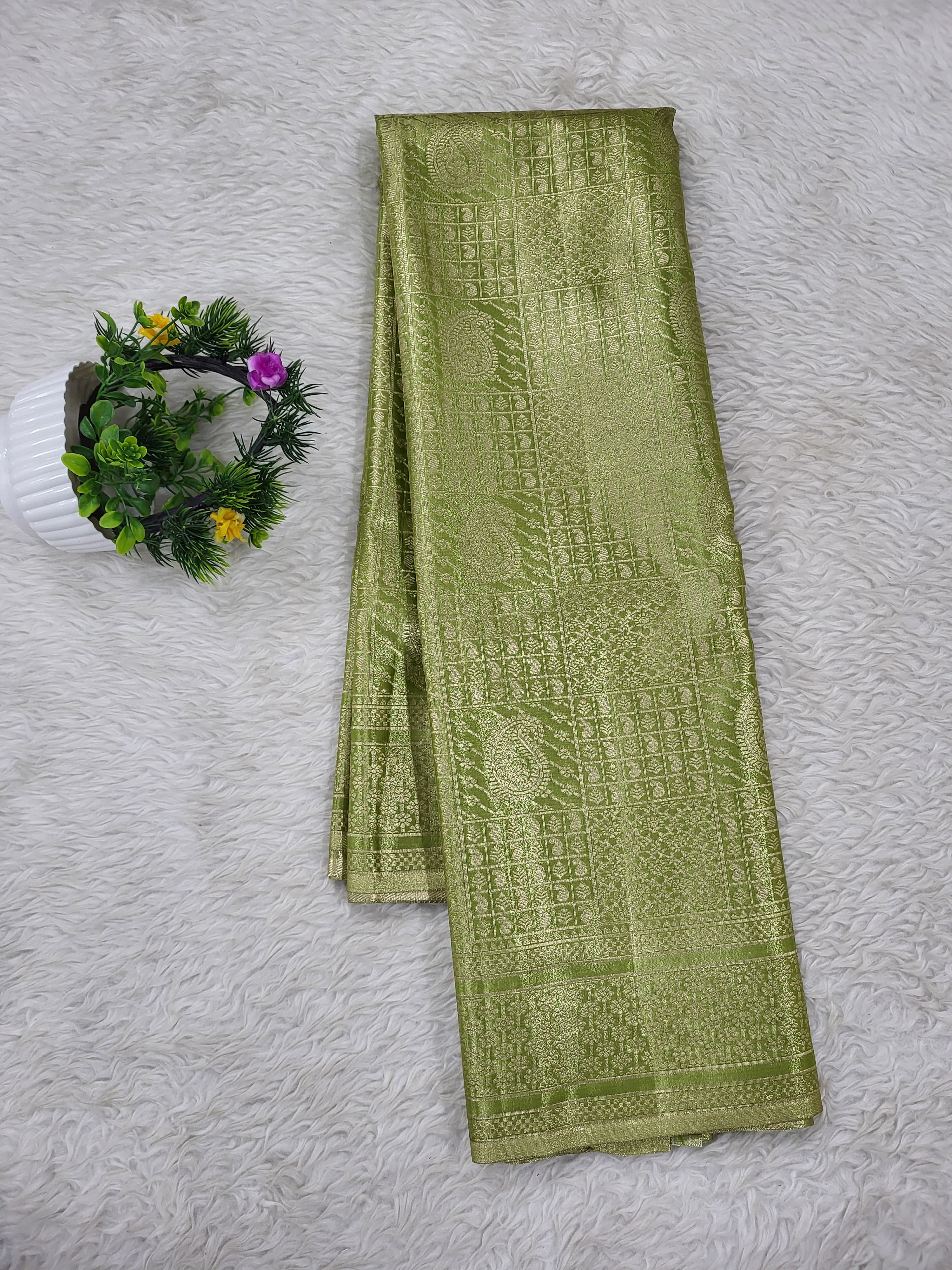 Semi kanchipattu Tissue Saree