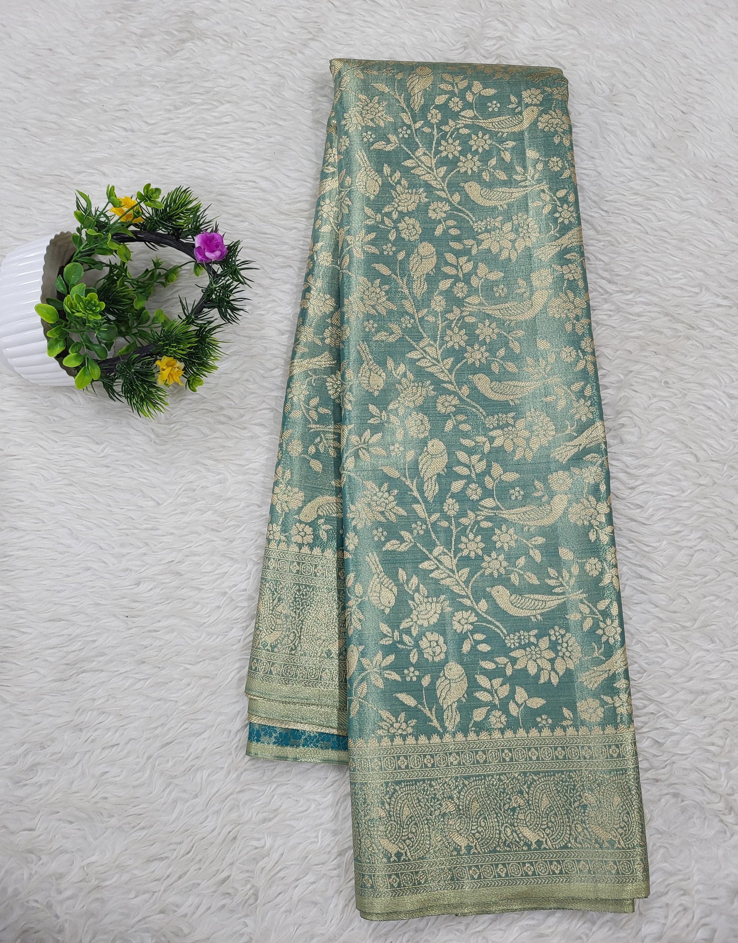 Semi kanchipattu Tissue Saree