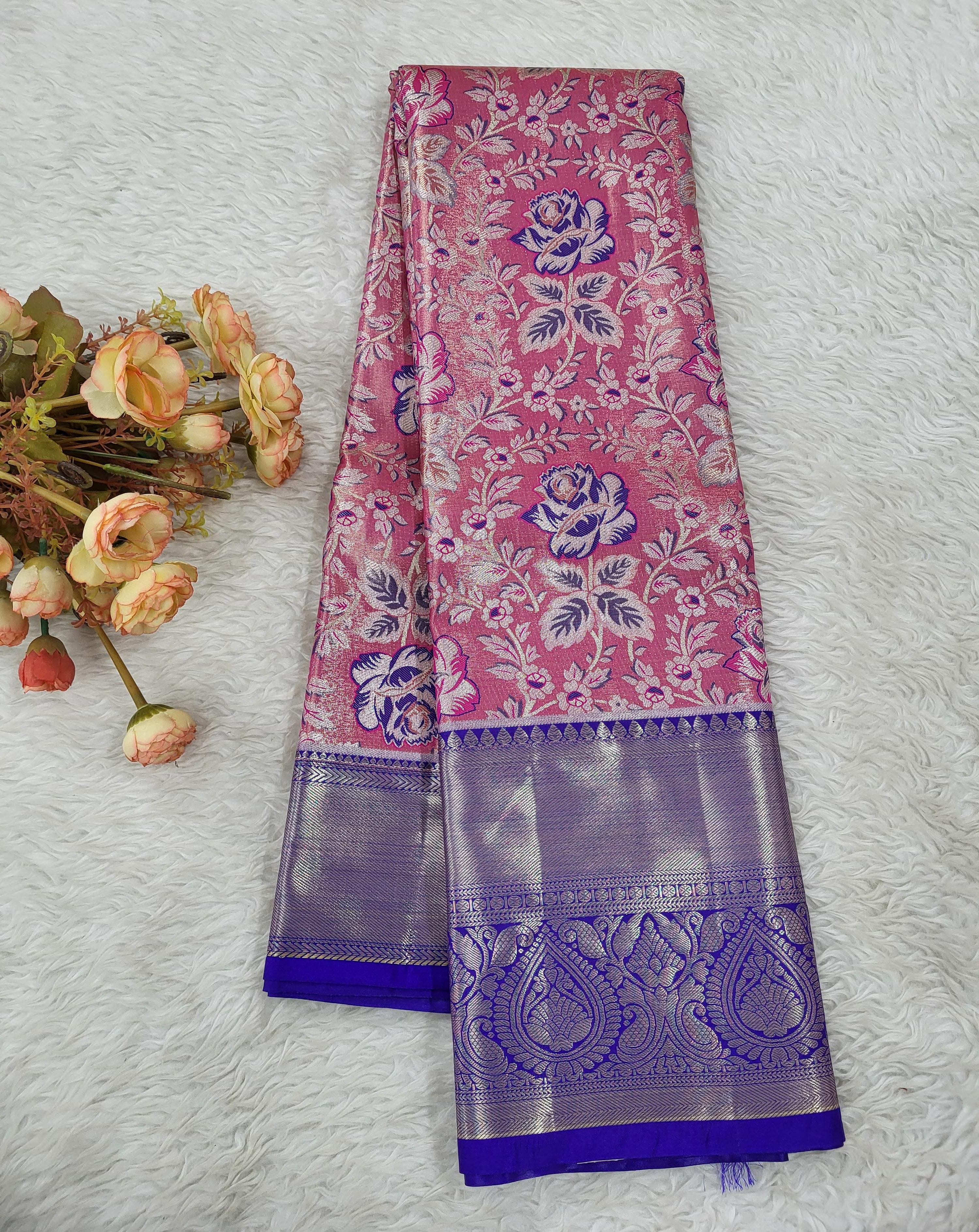 Semi kanchipattu Tissue Saree