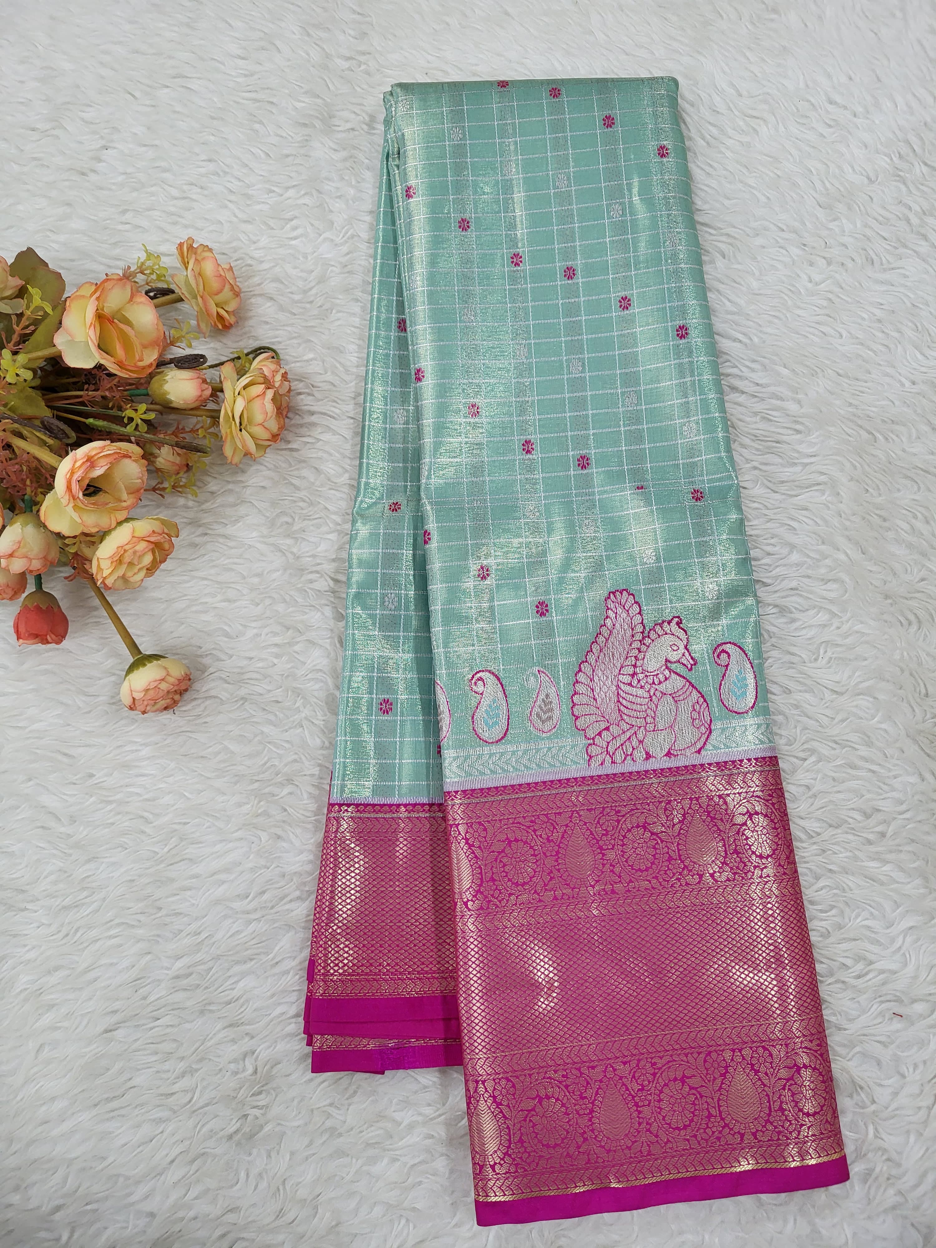 Semi kanchipattu Tissue Saree