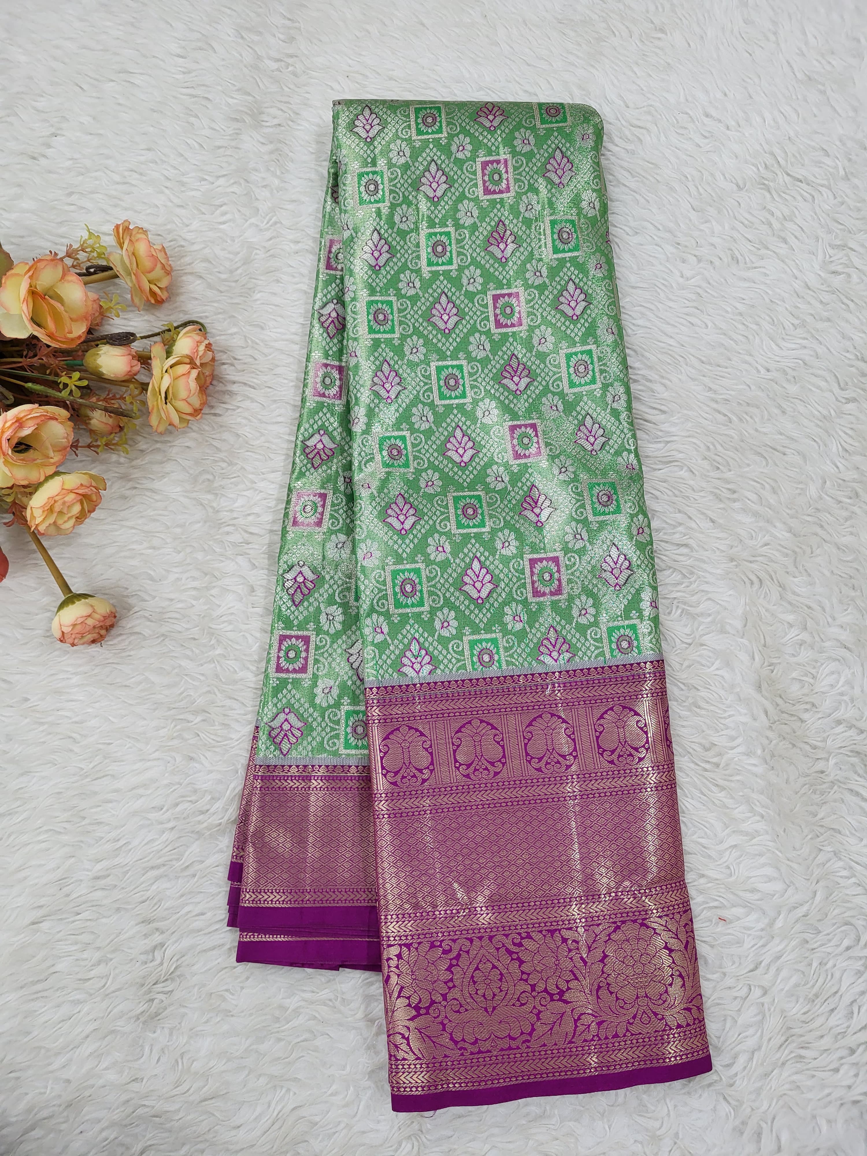 Semi kanchipattu Tissue Saree