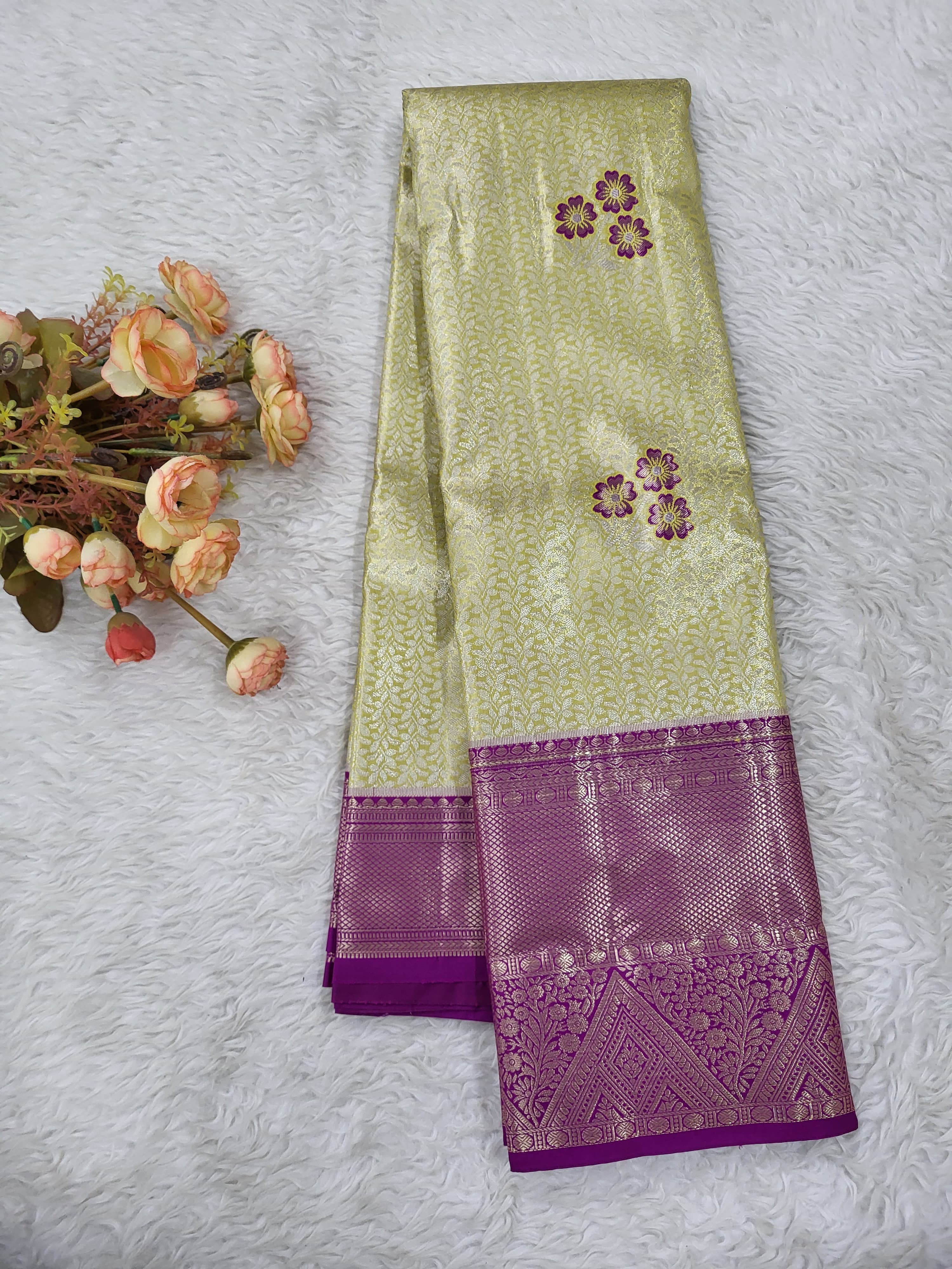 Semi kanchipattu Tissue Saree