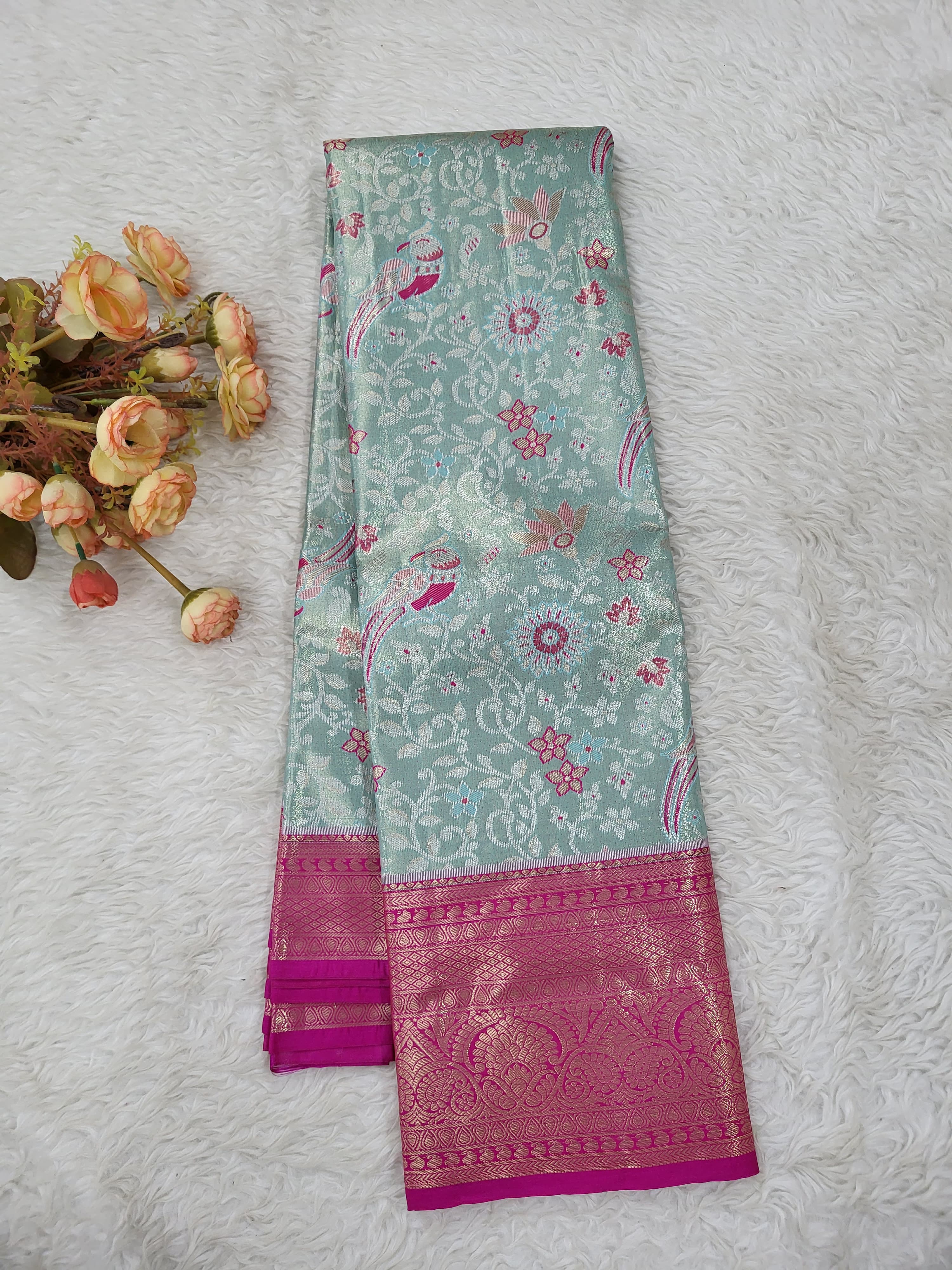 Semi kanchipattu Tissue Saree
