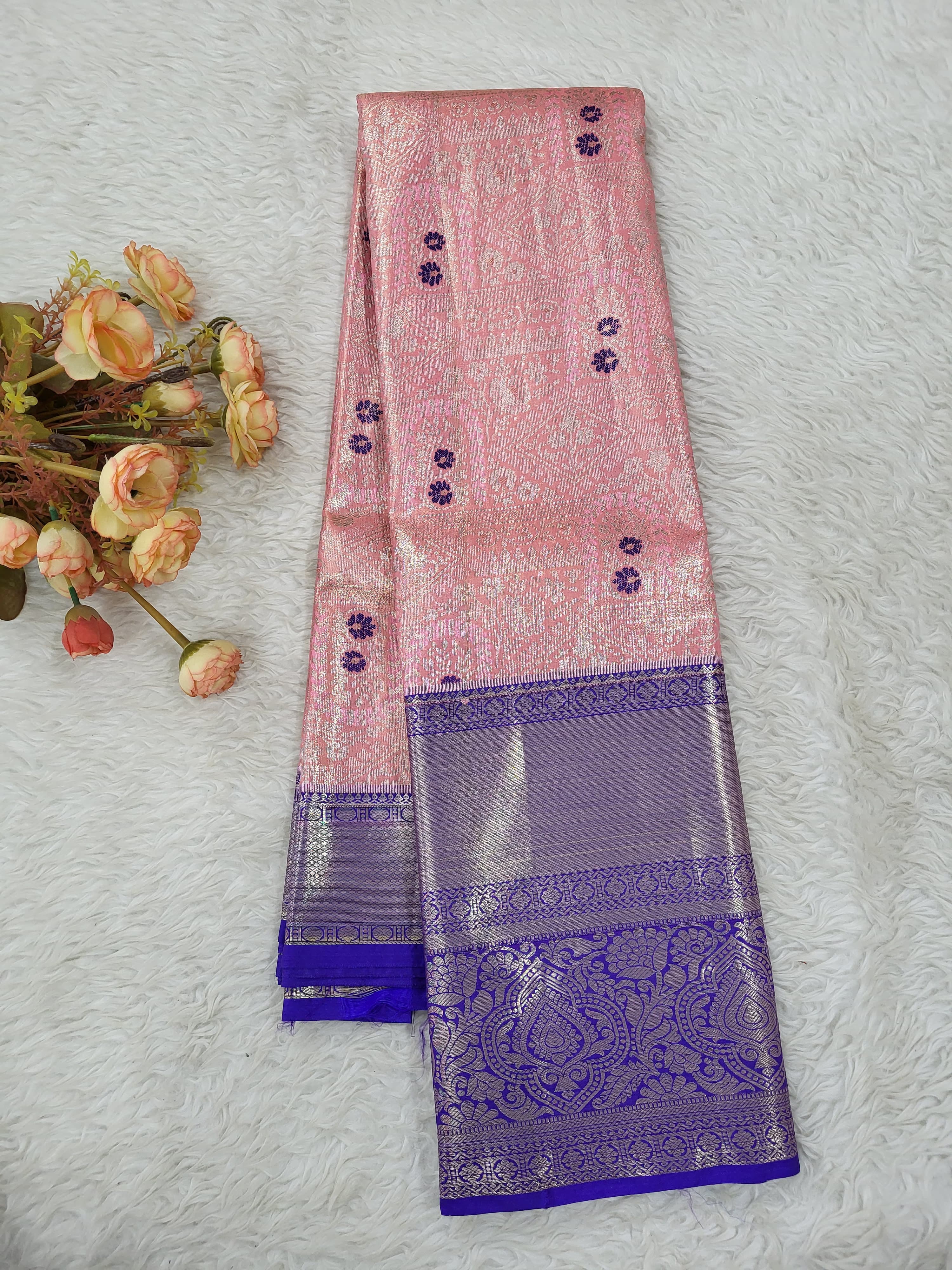 Semi kanchipattu Tissue Saree